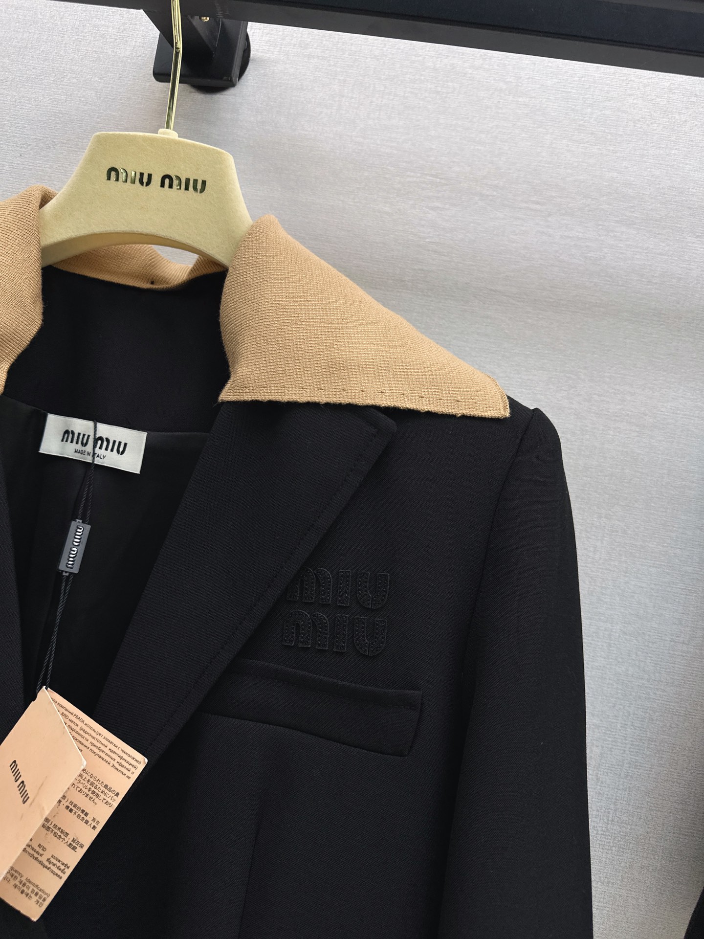 Miu 26fw knit collar blazer