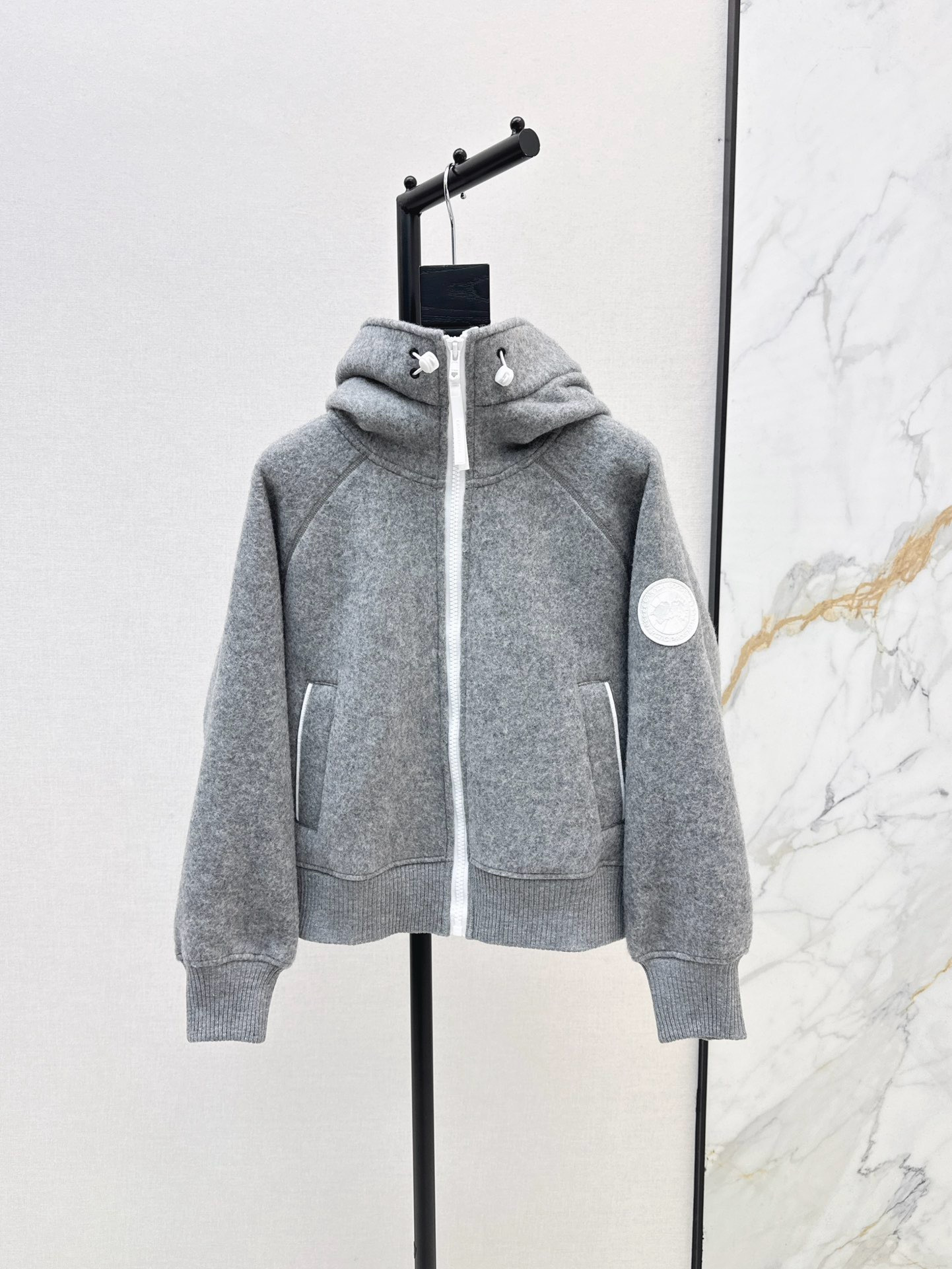Can 26ss wool hooded jacket