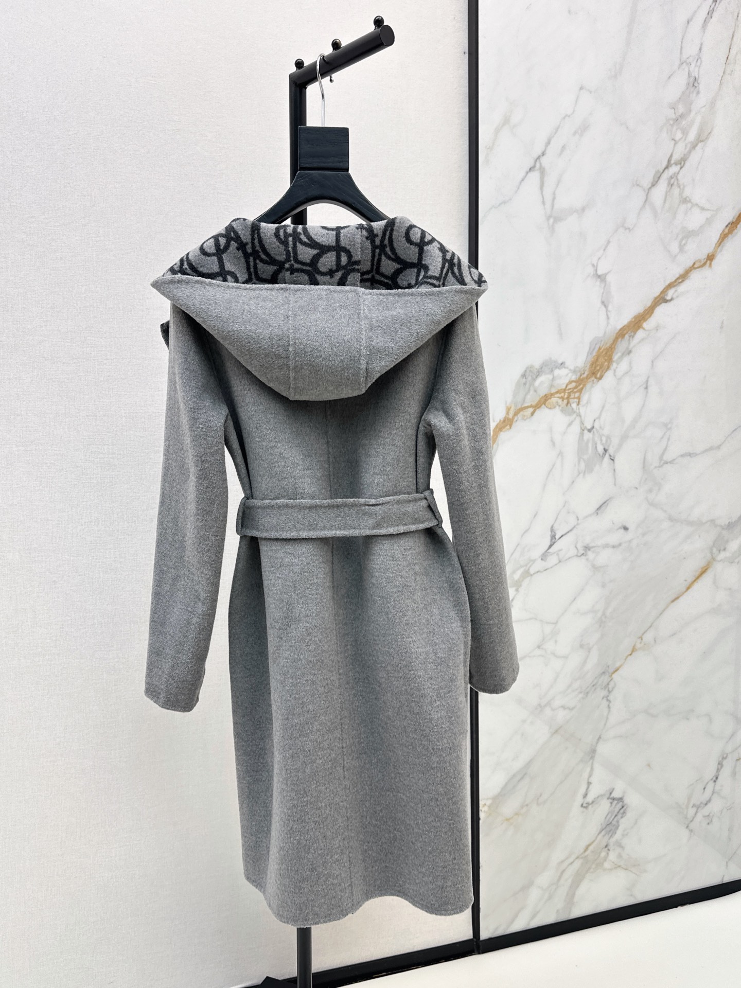 Bur 26fw woolen hooded overcoats