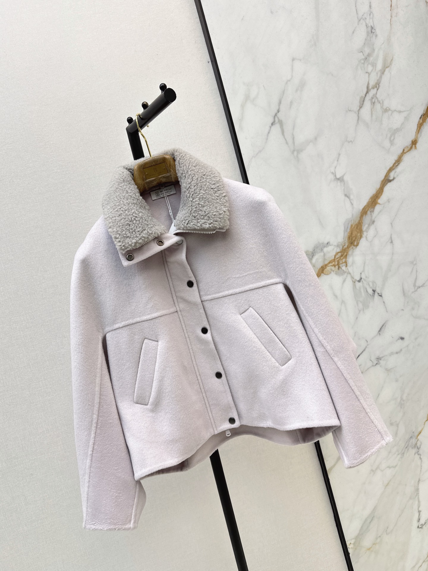 Brun 26fw woolen cropped jacket