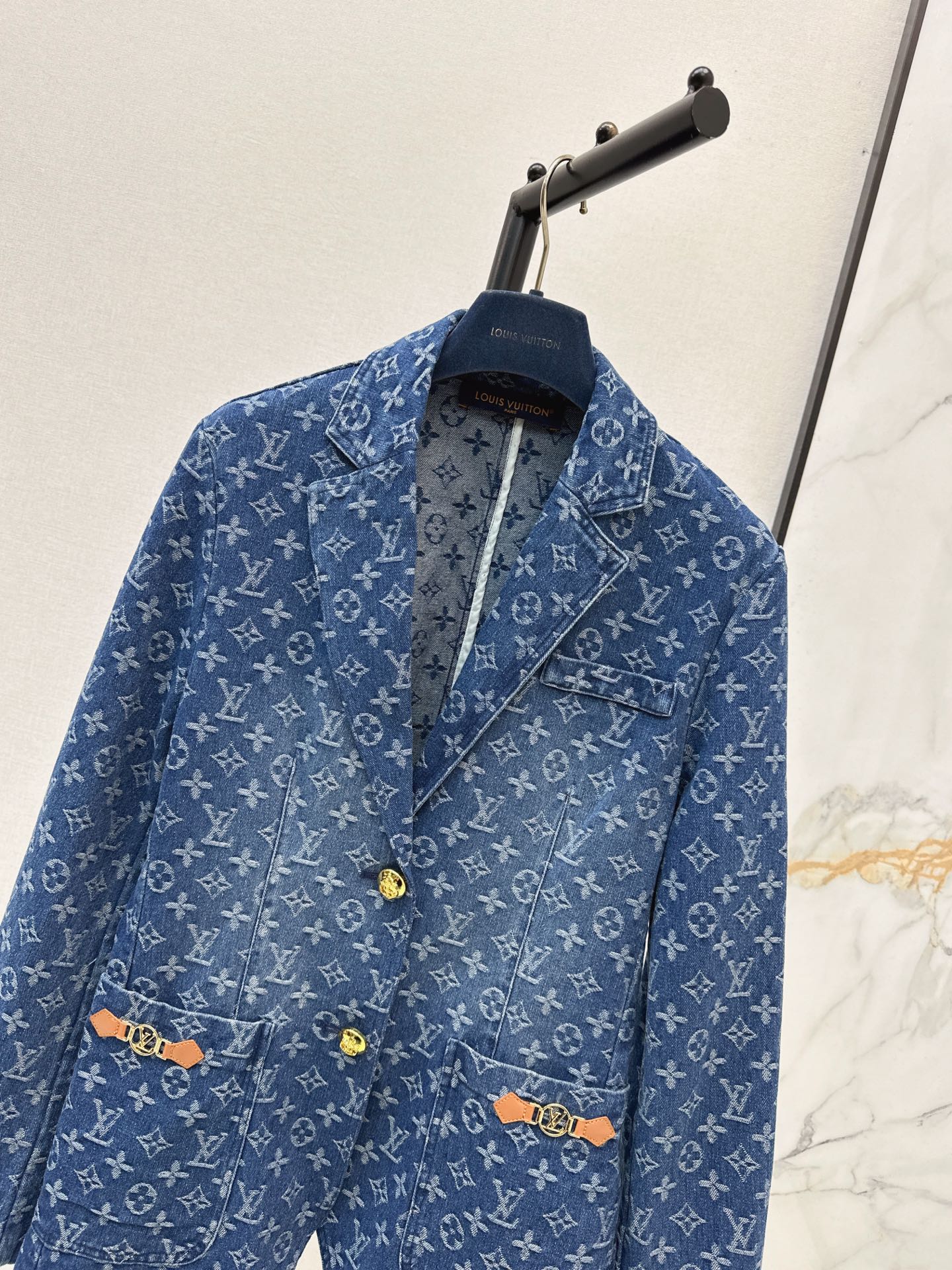 Loui 26fw print denim jacket