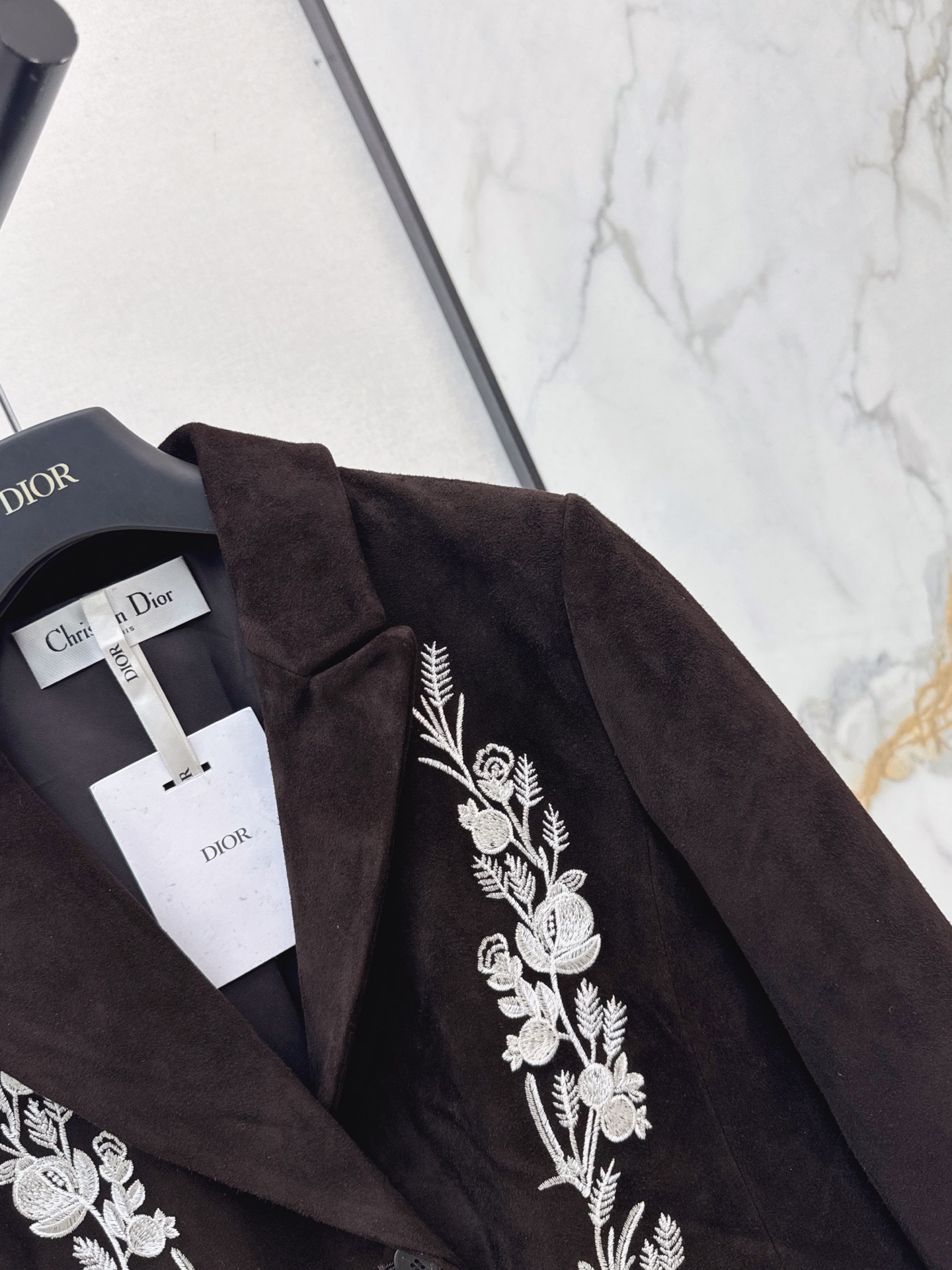 CD 26fw suede fleece embroidery blazer