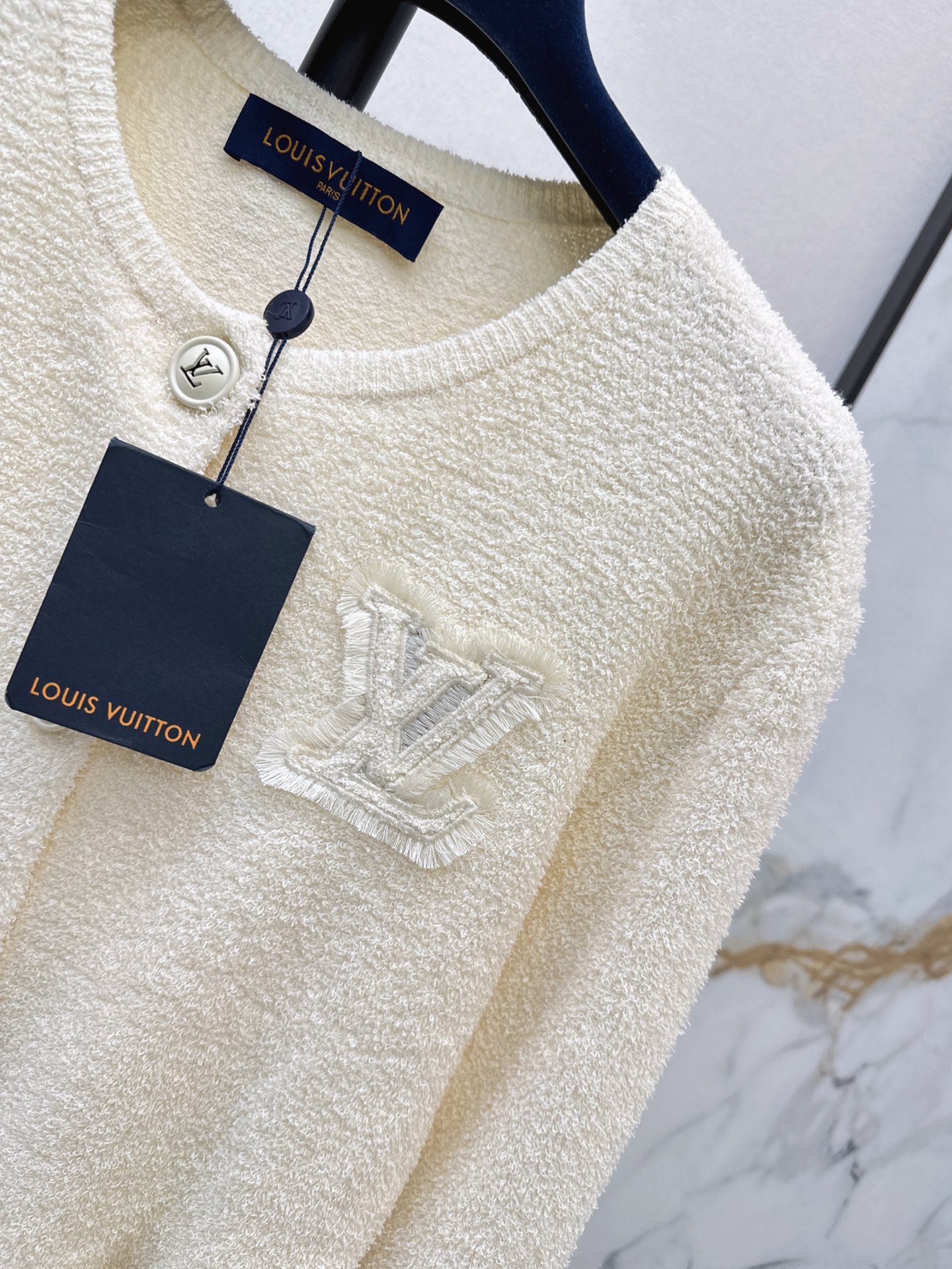 Loui 26fw ruffle knit cardigan