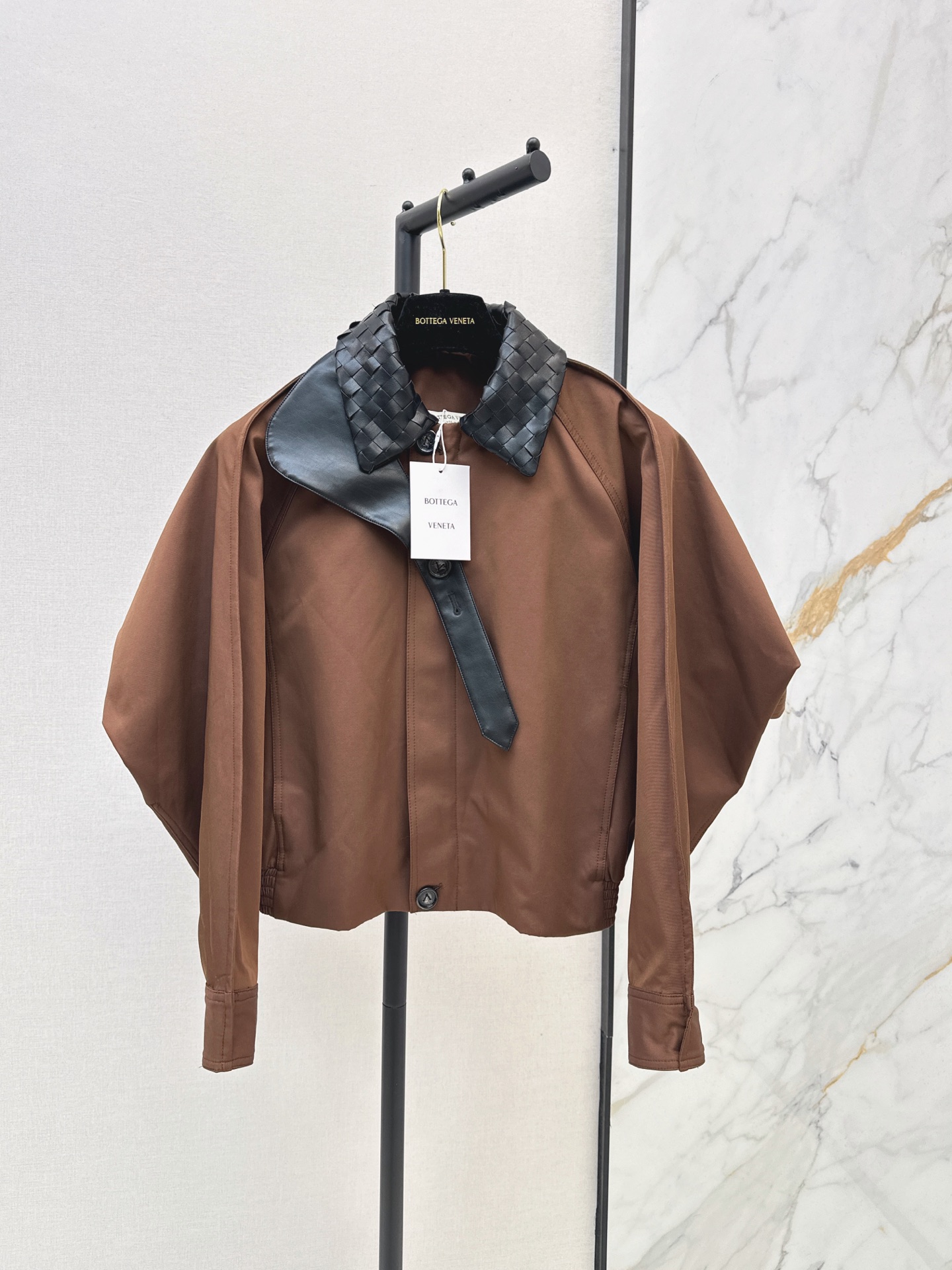 Bott 26fw woven neck cropped jacket