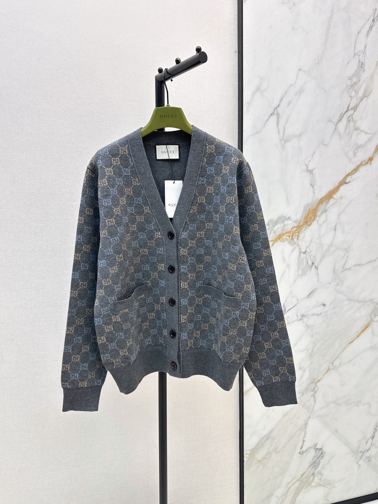 Guc 26fw jacquard cardigan
