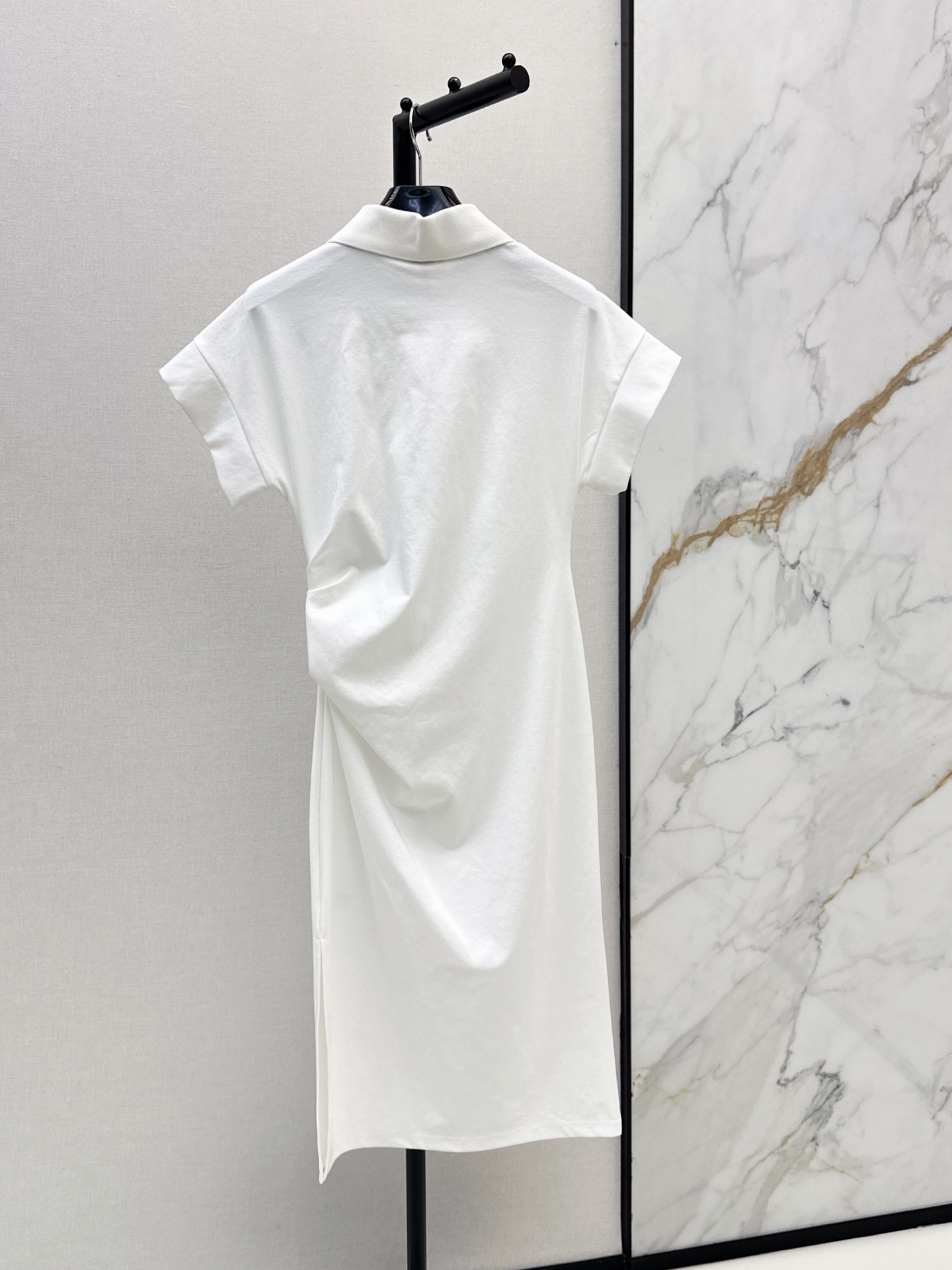 Celi 26ss polo side ruched dress
