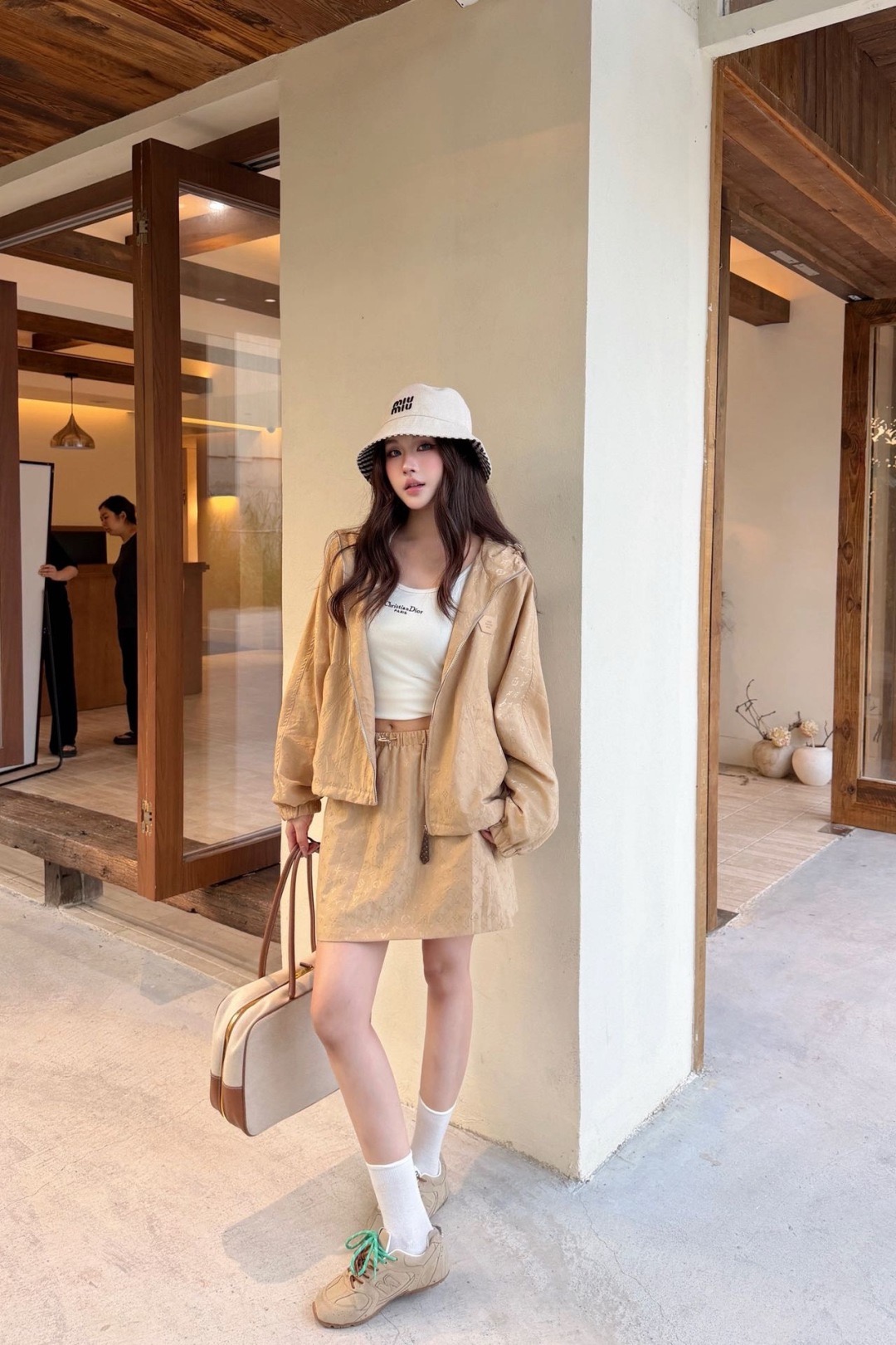 Loui 26fw casual jacket skirt sets