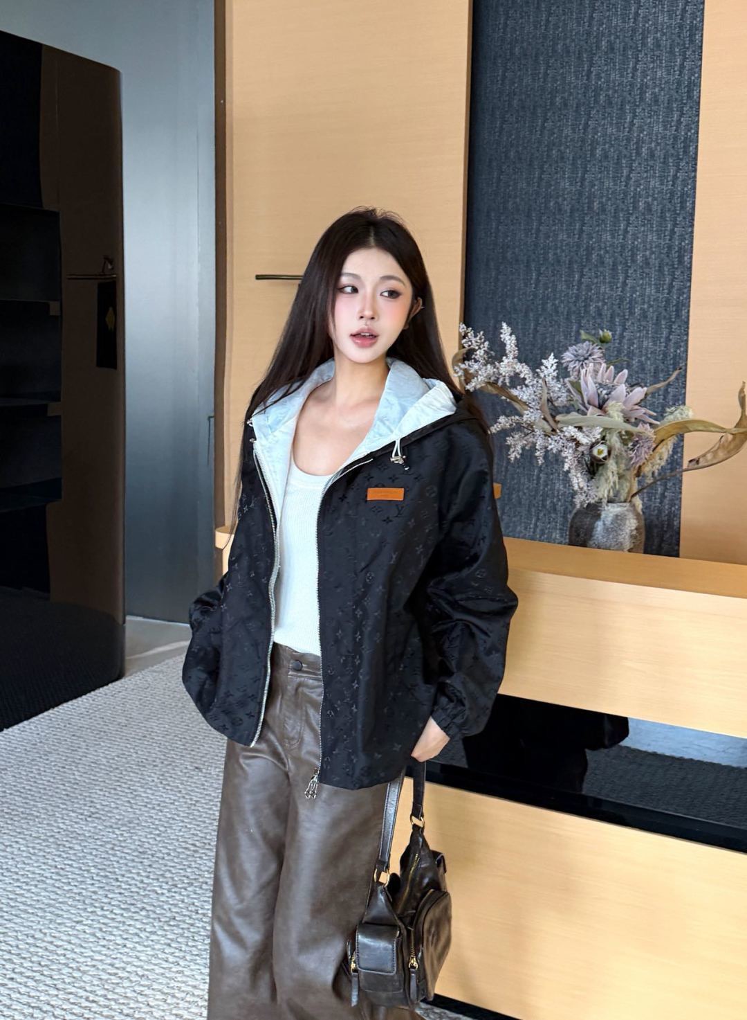 Loui 26fw jacquard hooded jacket