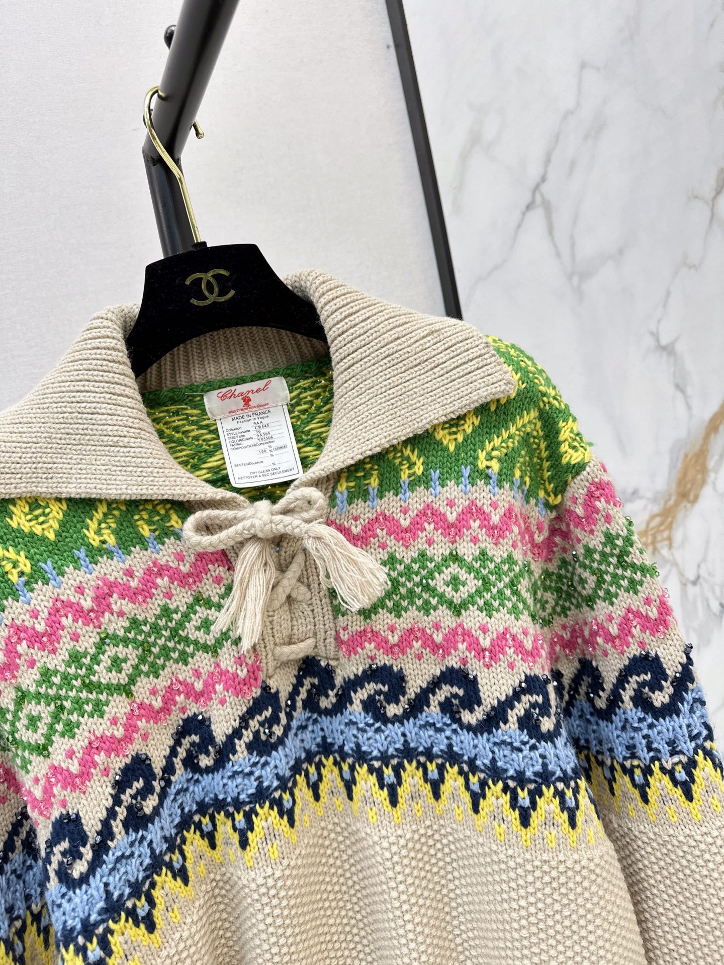 Chan 26fw fair isle jacquard sweater