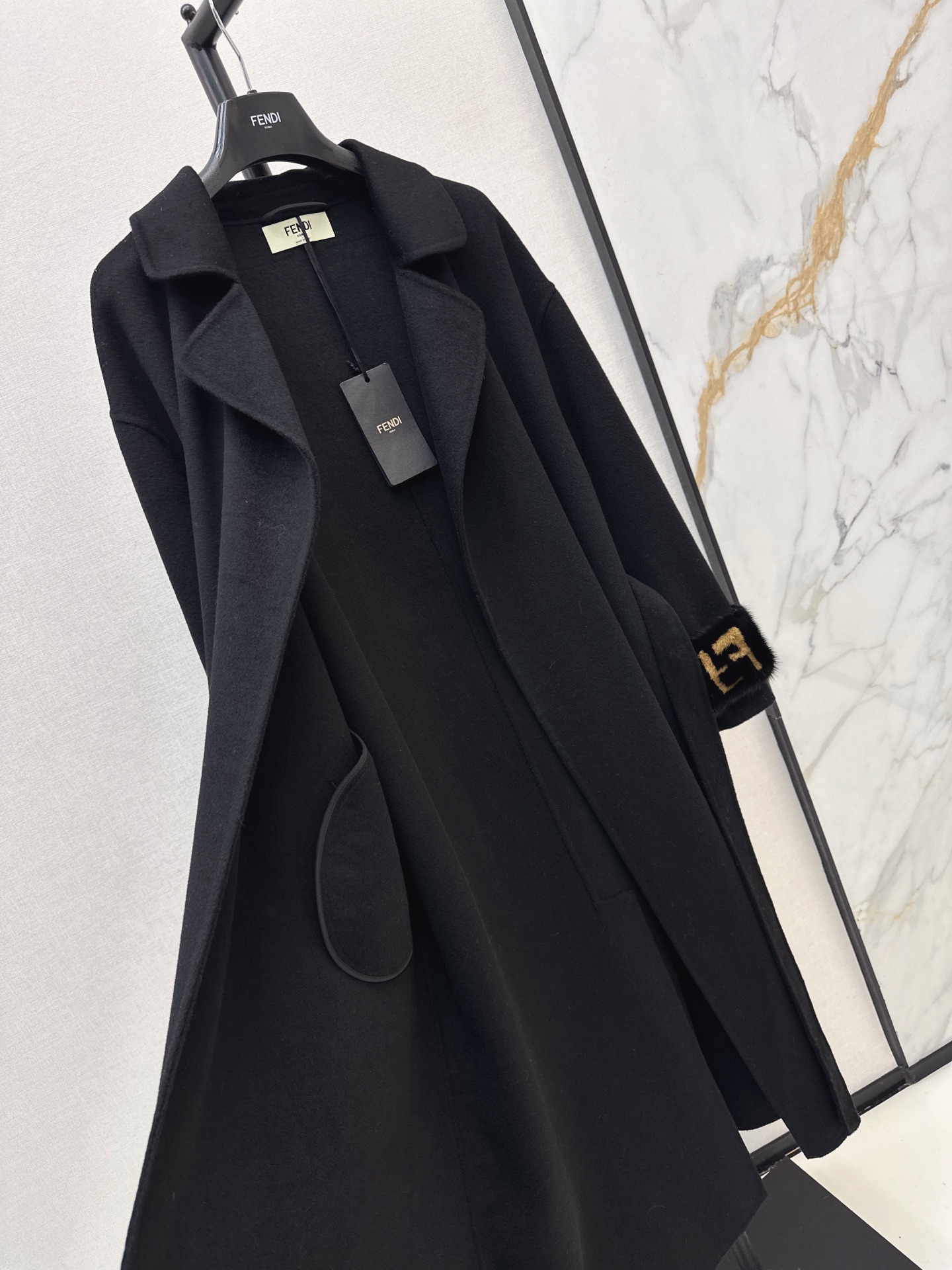 Fen 26fw belted overcoats