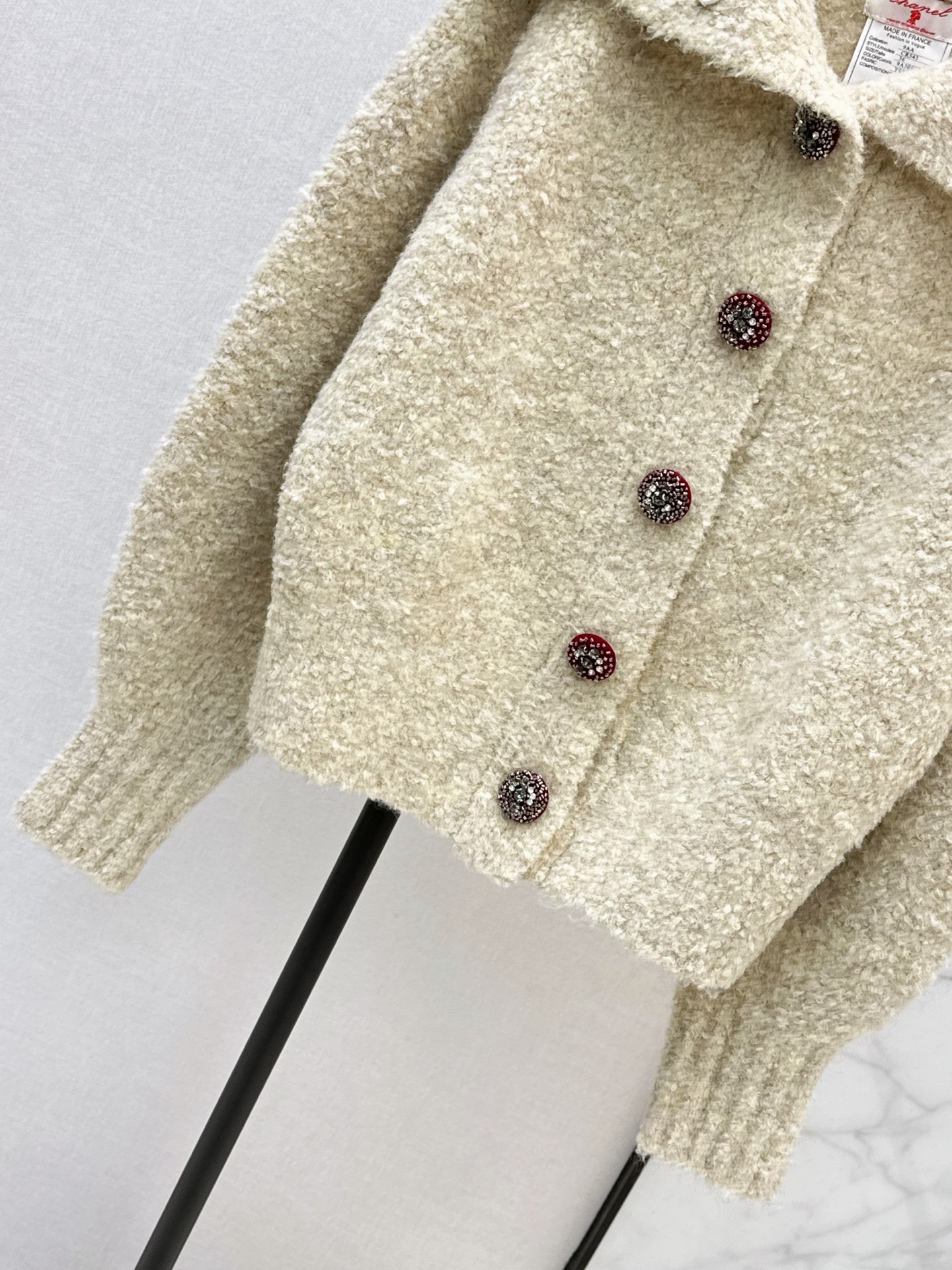 Chan 26fw textured knit cardigan