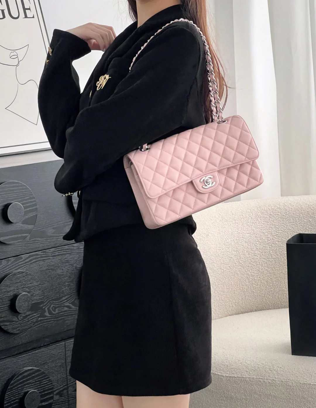 Chan cf25 chain shoulder bag