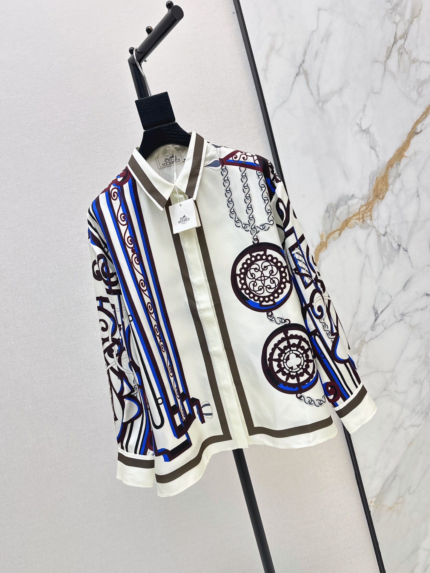 Her 26fw print silk shirt