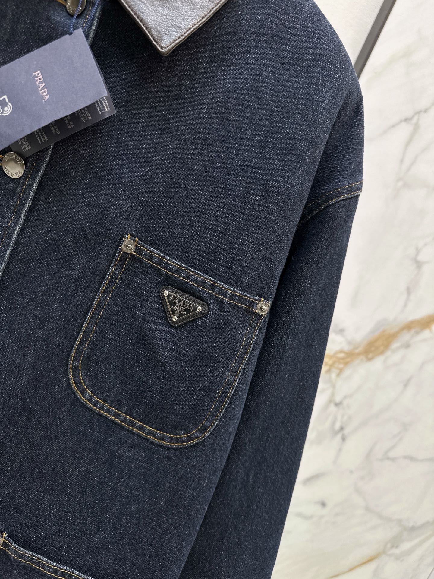 Pra 26fw denim jacket padded vest set