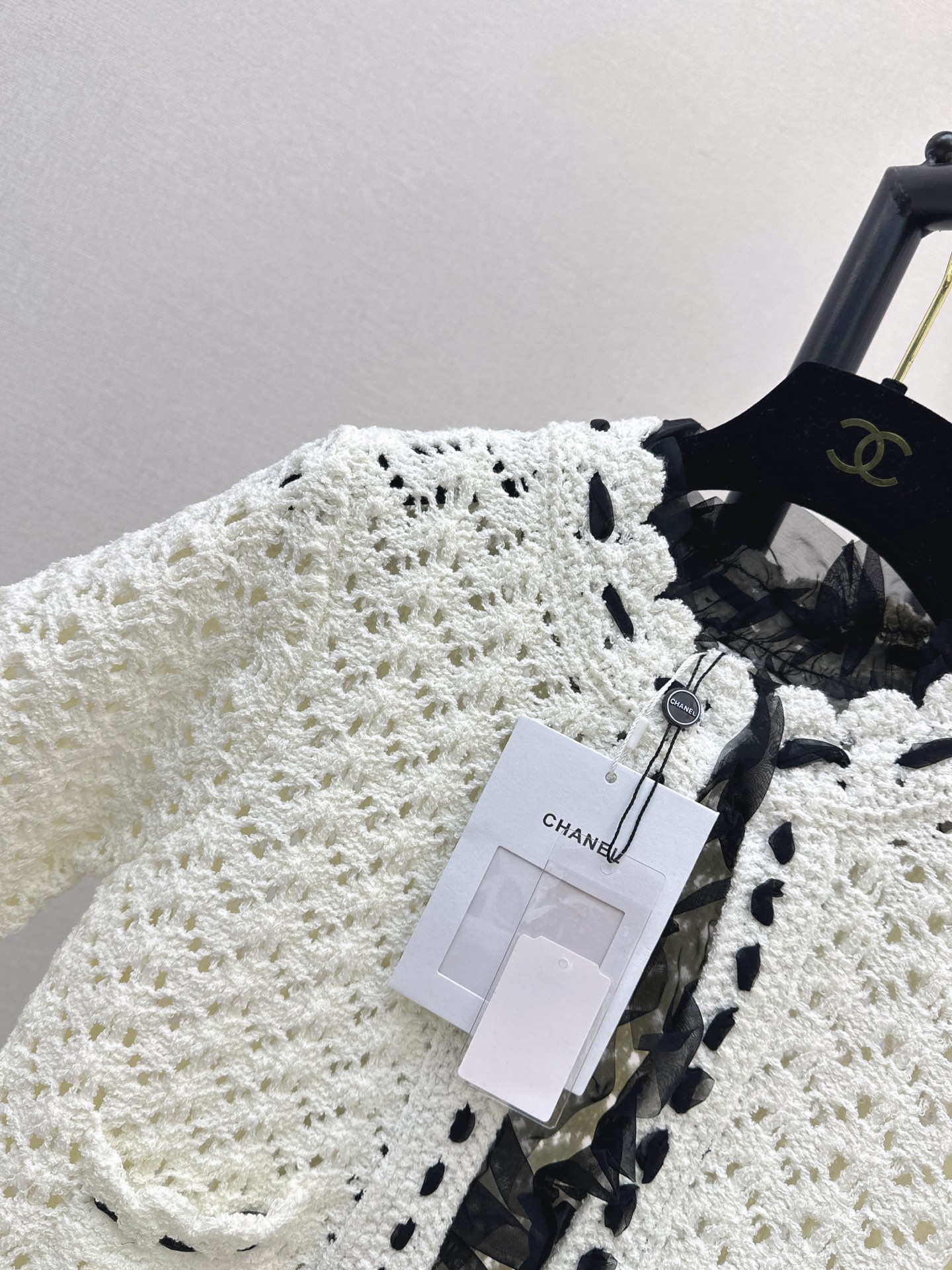 Chan 26fw hollow knit cardigan