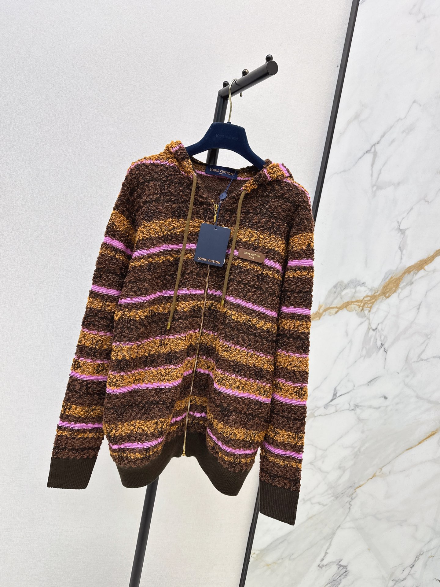 Loui 26fw stripe jacquard knit sweater