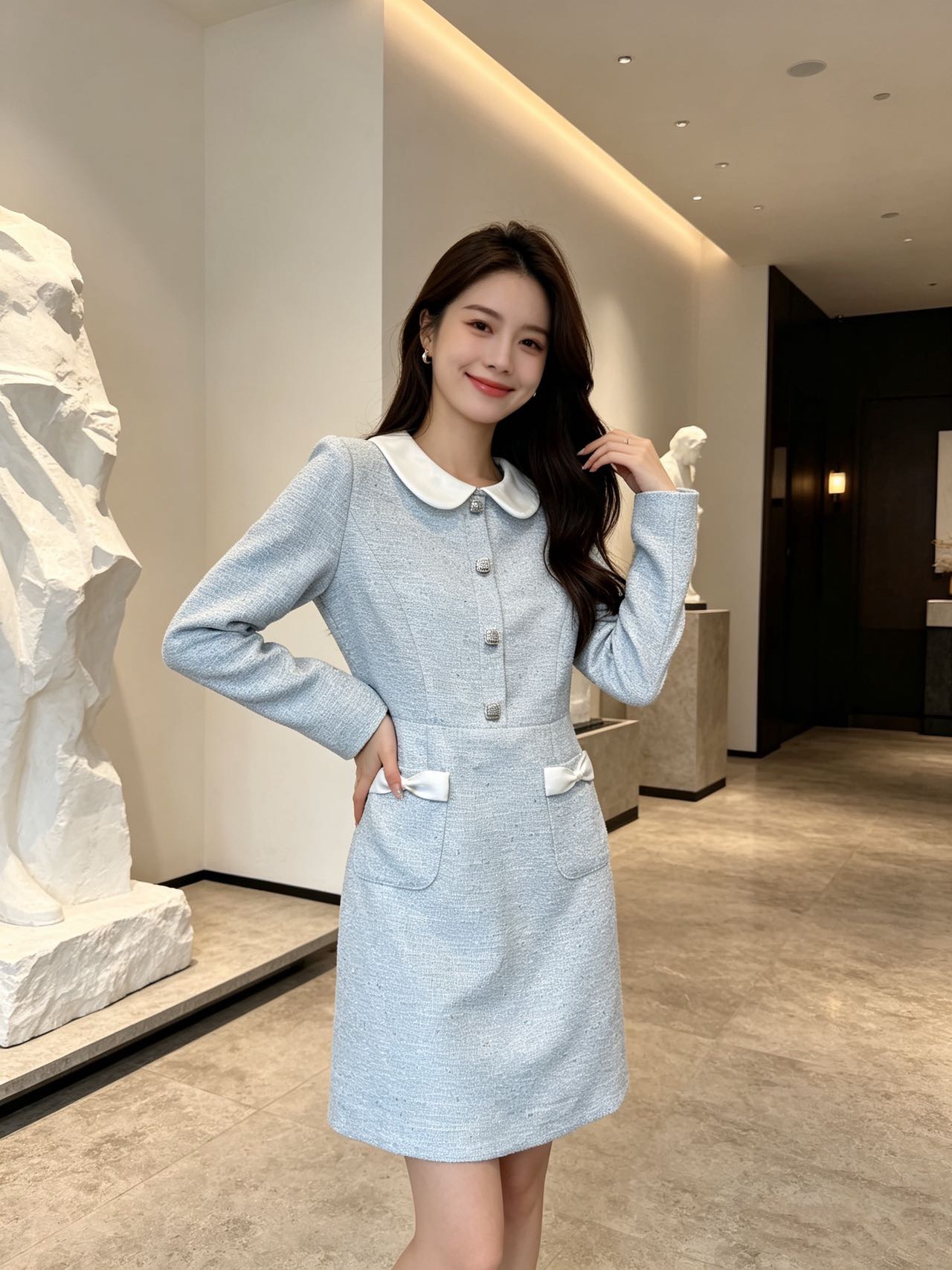Chan 26fw tweed dress