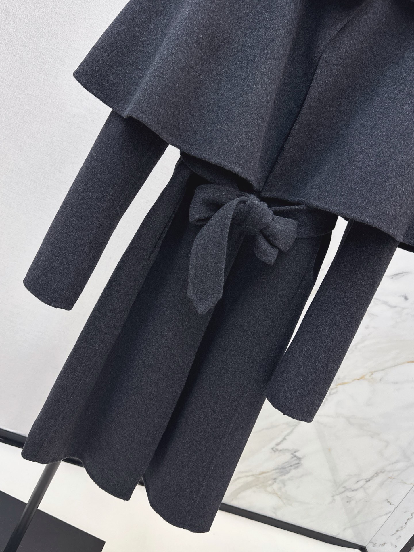 Chol 26fw detachable woolen cape overcoats