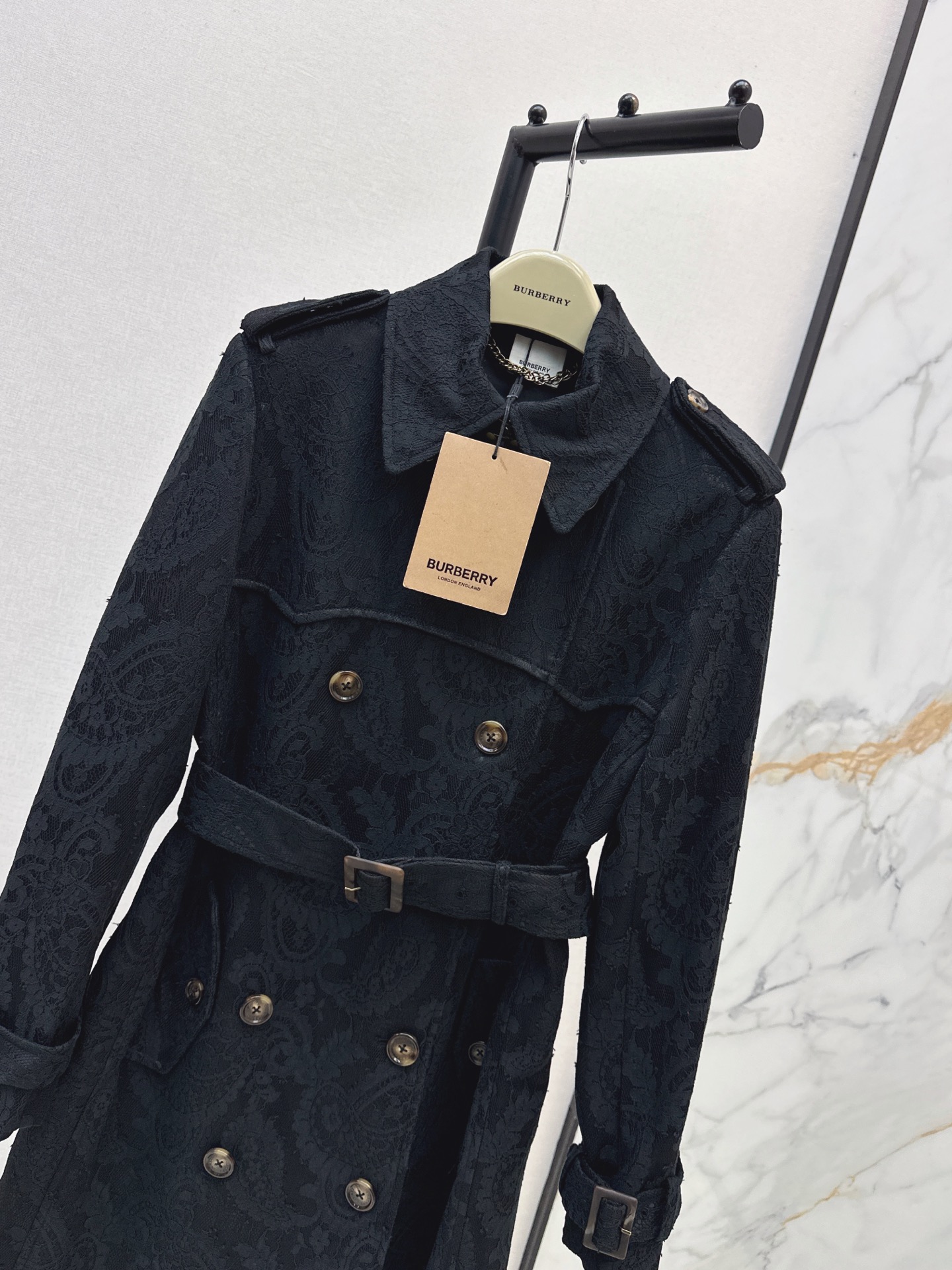 Bur 26fw lace trench coats