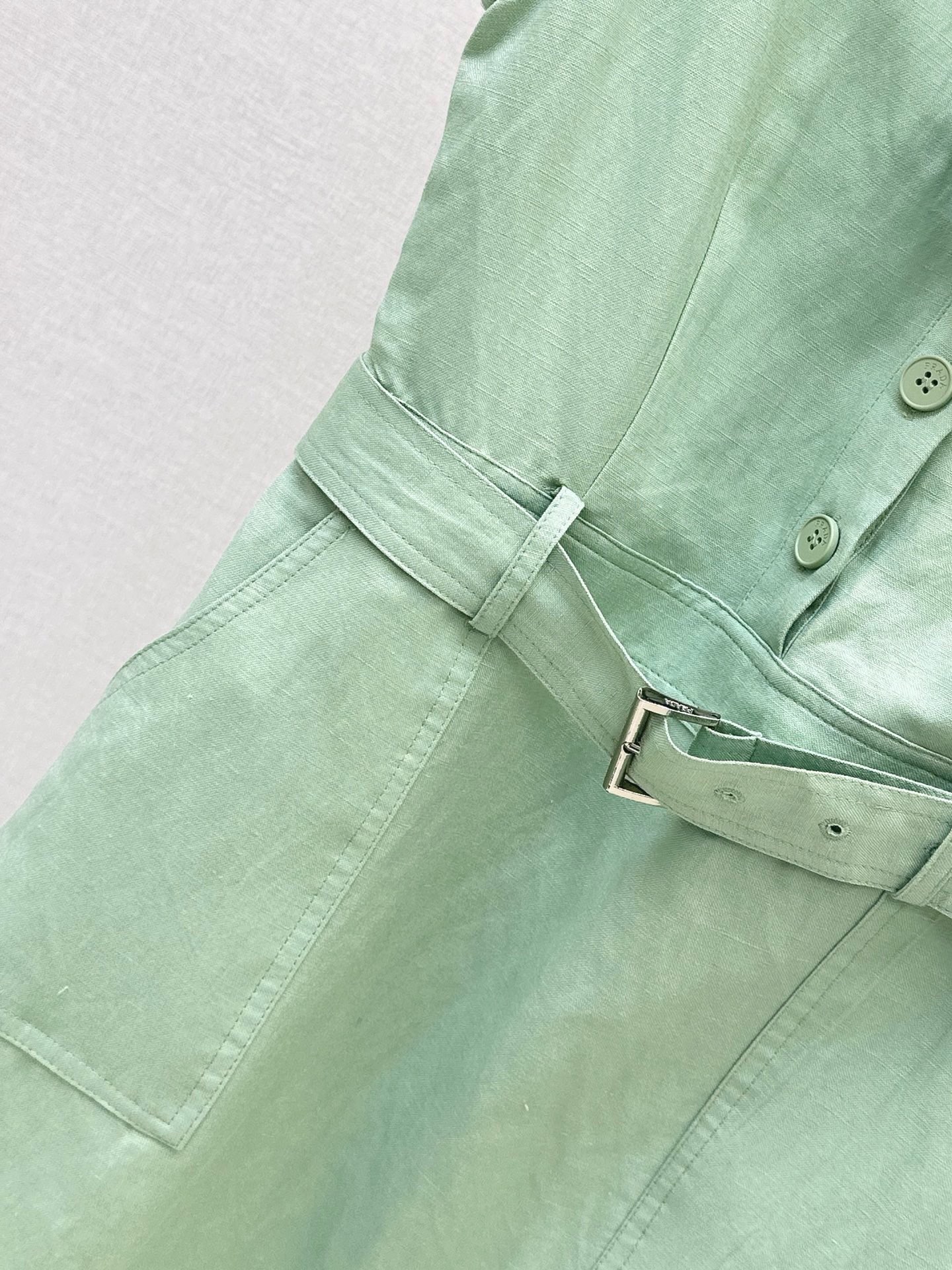 Pra 26ss sleeveless linen dress