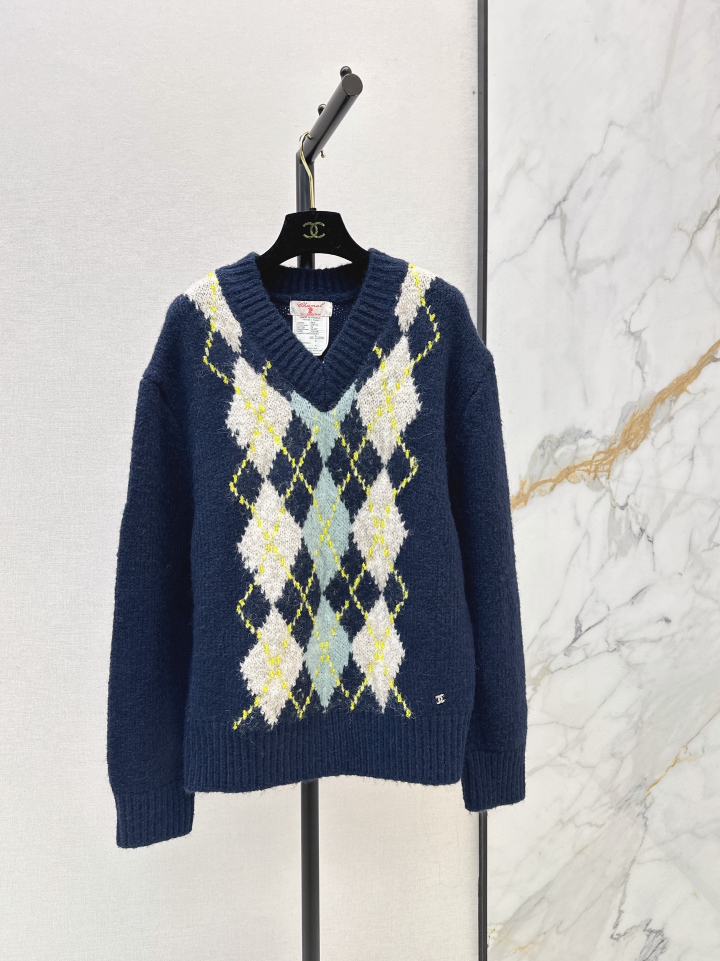 Chan 26fw jacquard knit sweater