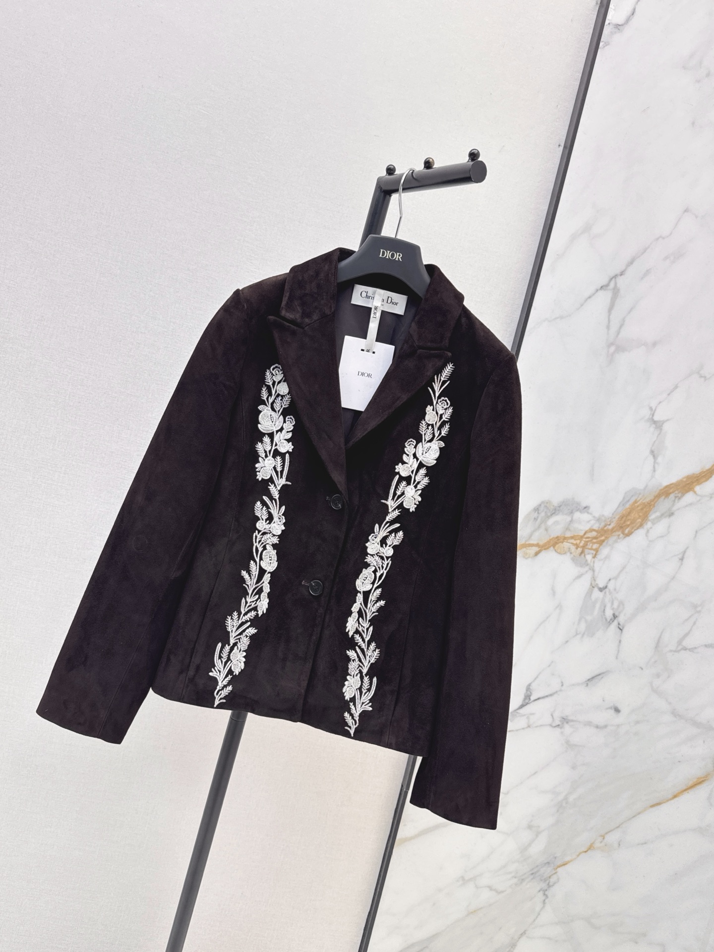 CD 26fw suede fleece embroidery blazer