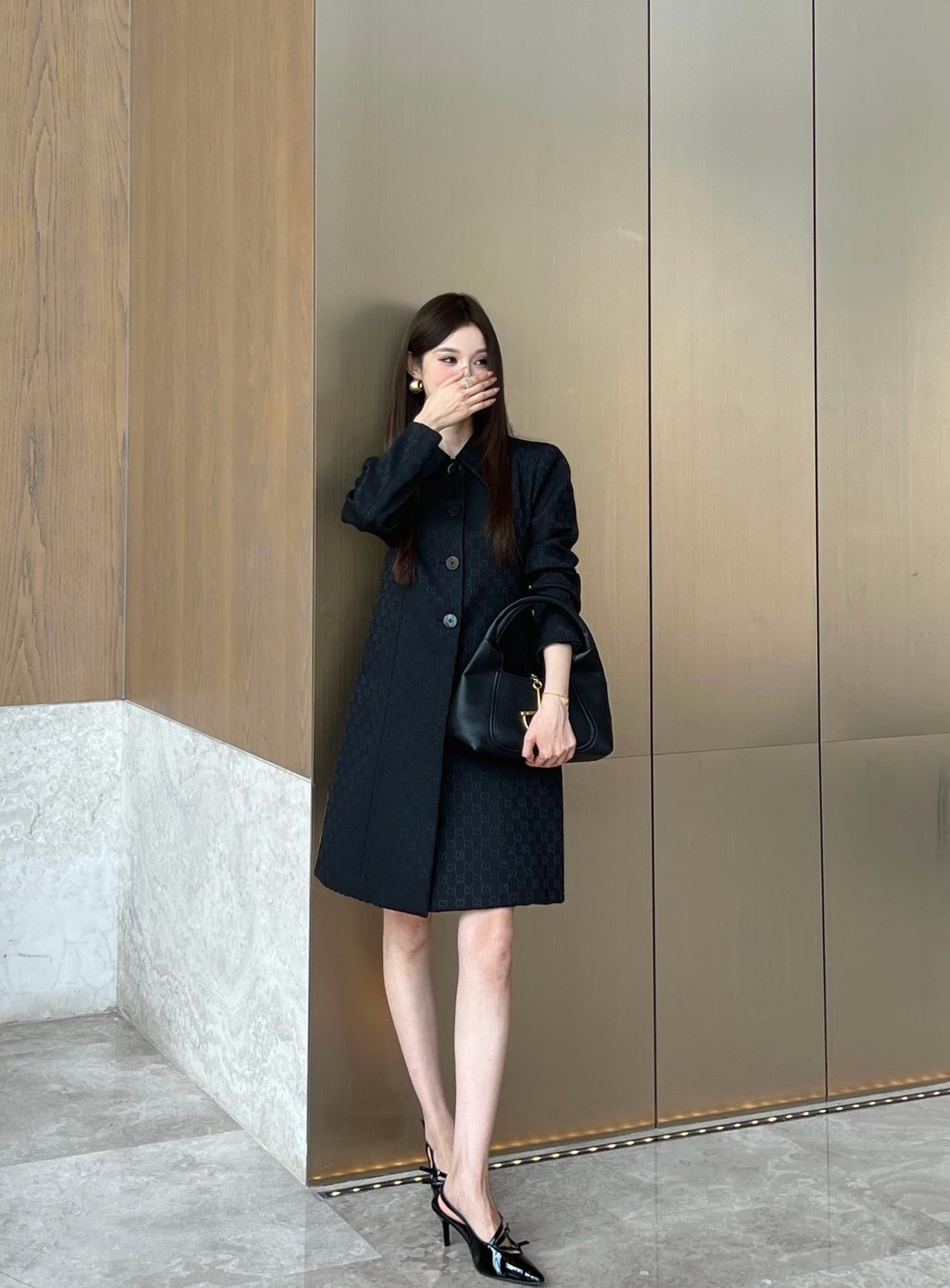 Guc 26fw long jacquard jacket