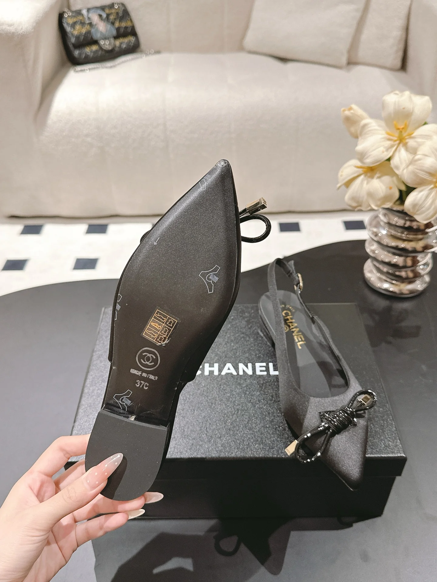 Chan 25fw slingback flats