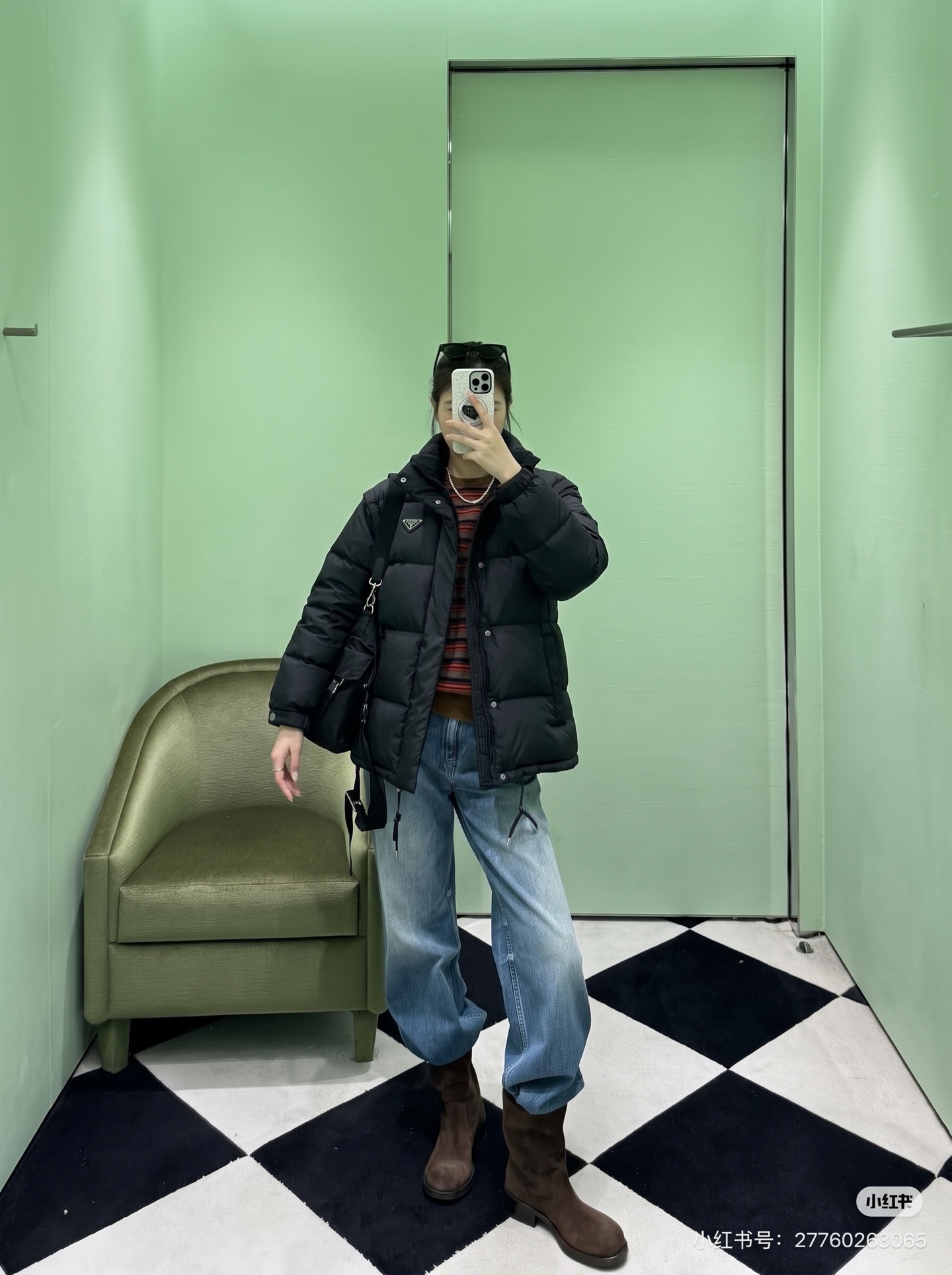 Pra 26fw detachable sleeve down jacket