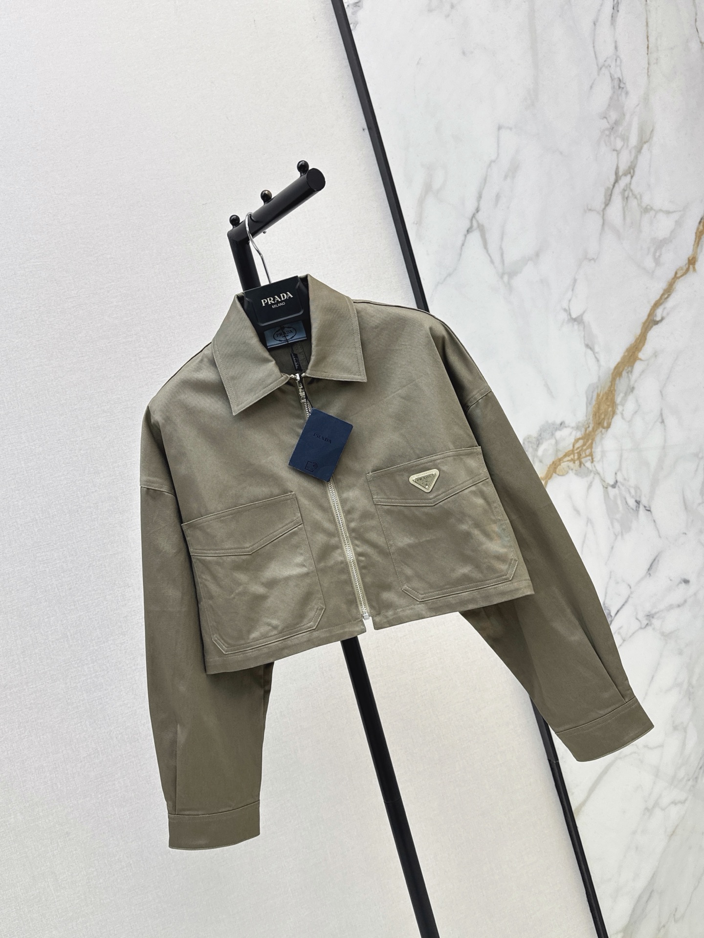 Pra 26fw cropped cargo jacket