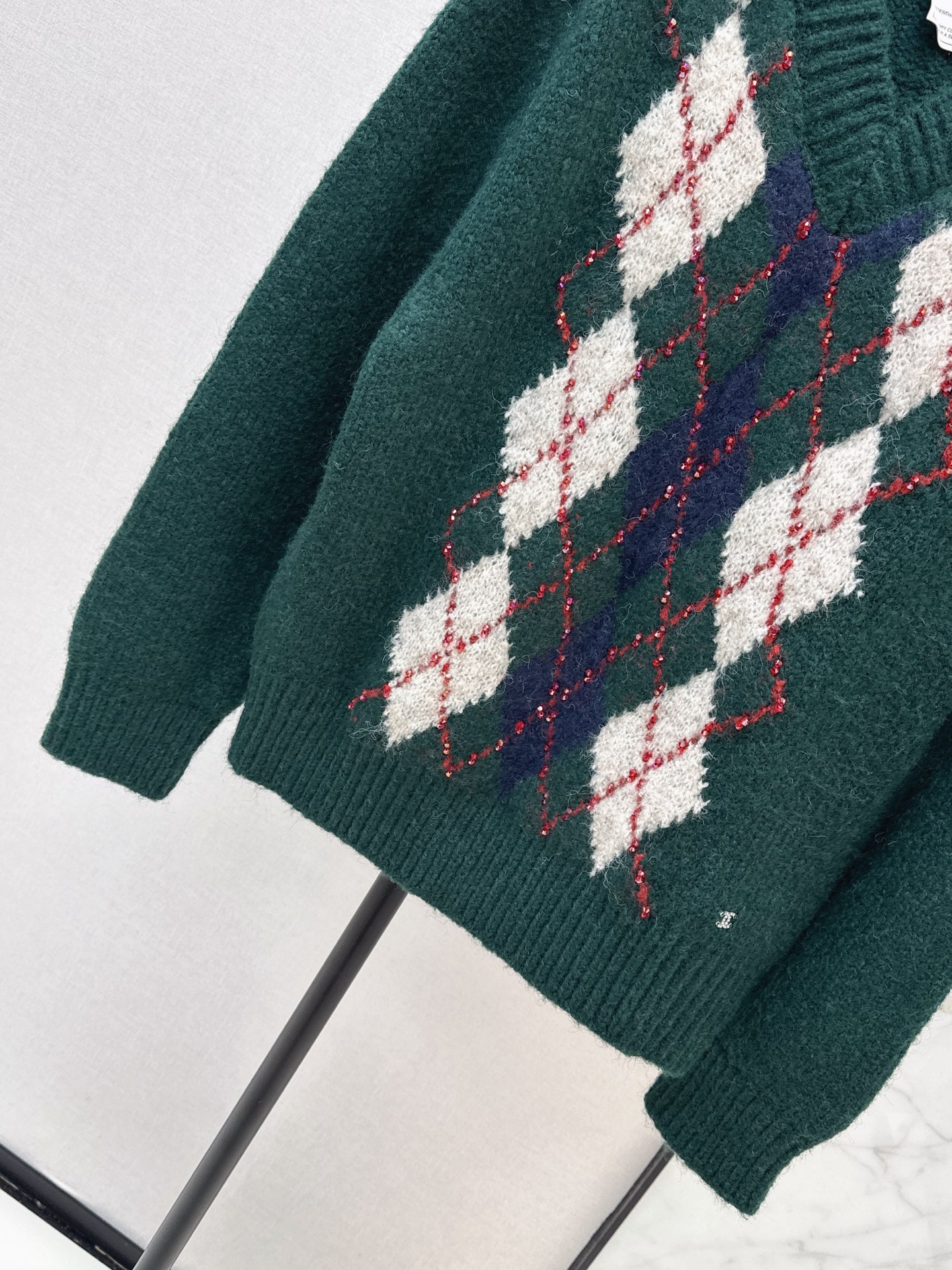 Chan 26fw jacquard knit sweater