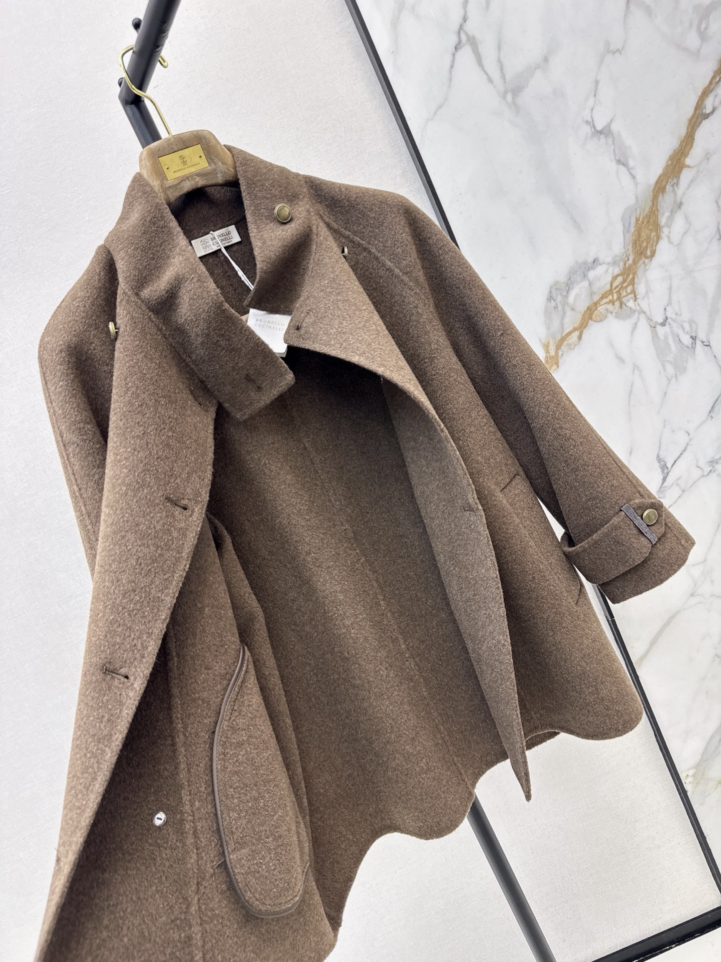 Brun 26fw woolen cropper overcoats