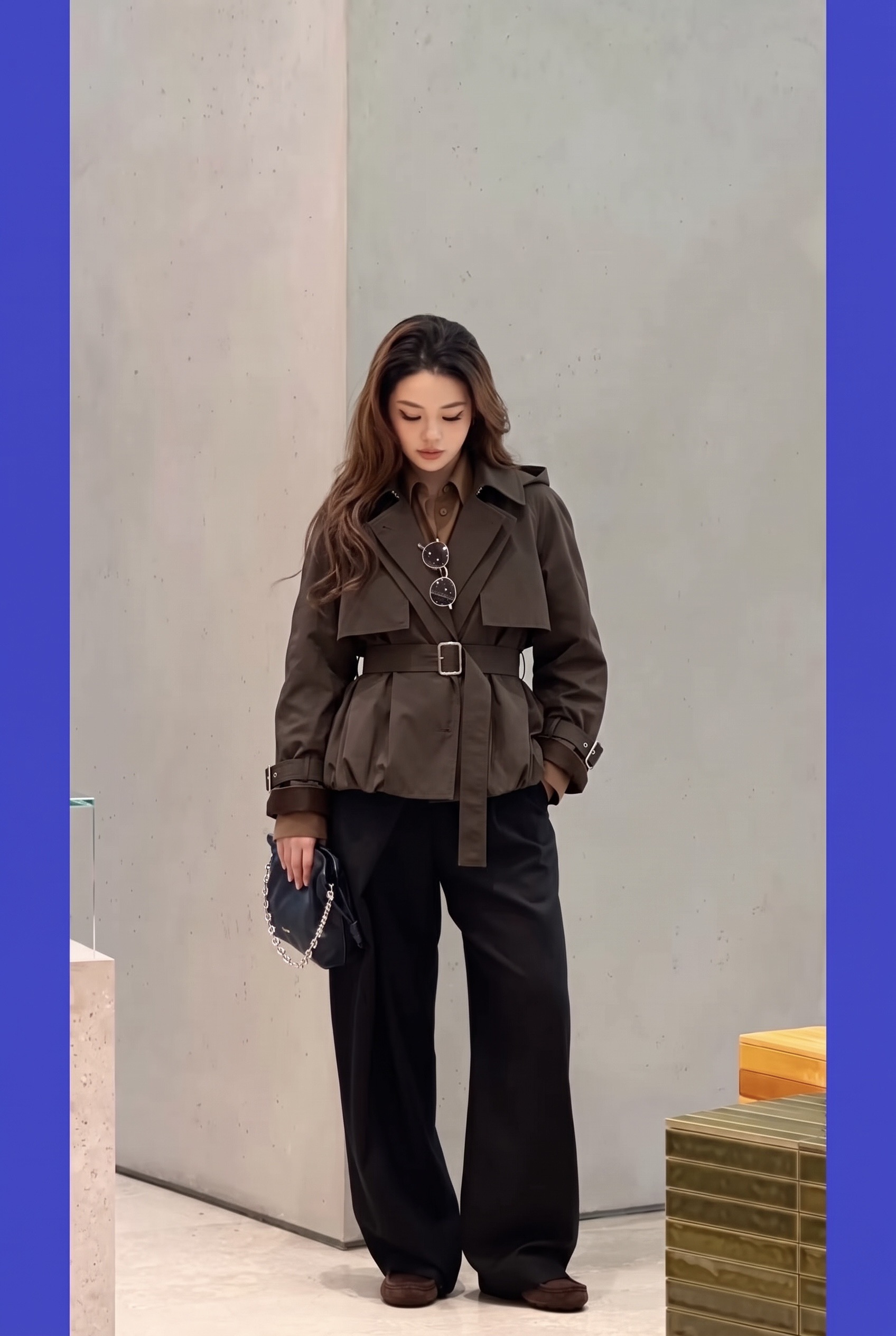 Loe 26fw hooded trench coats