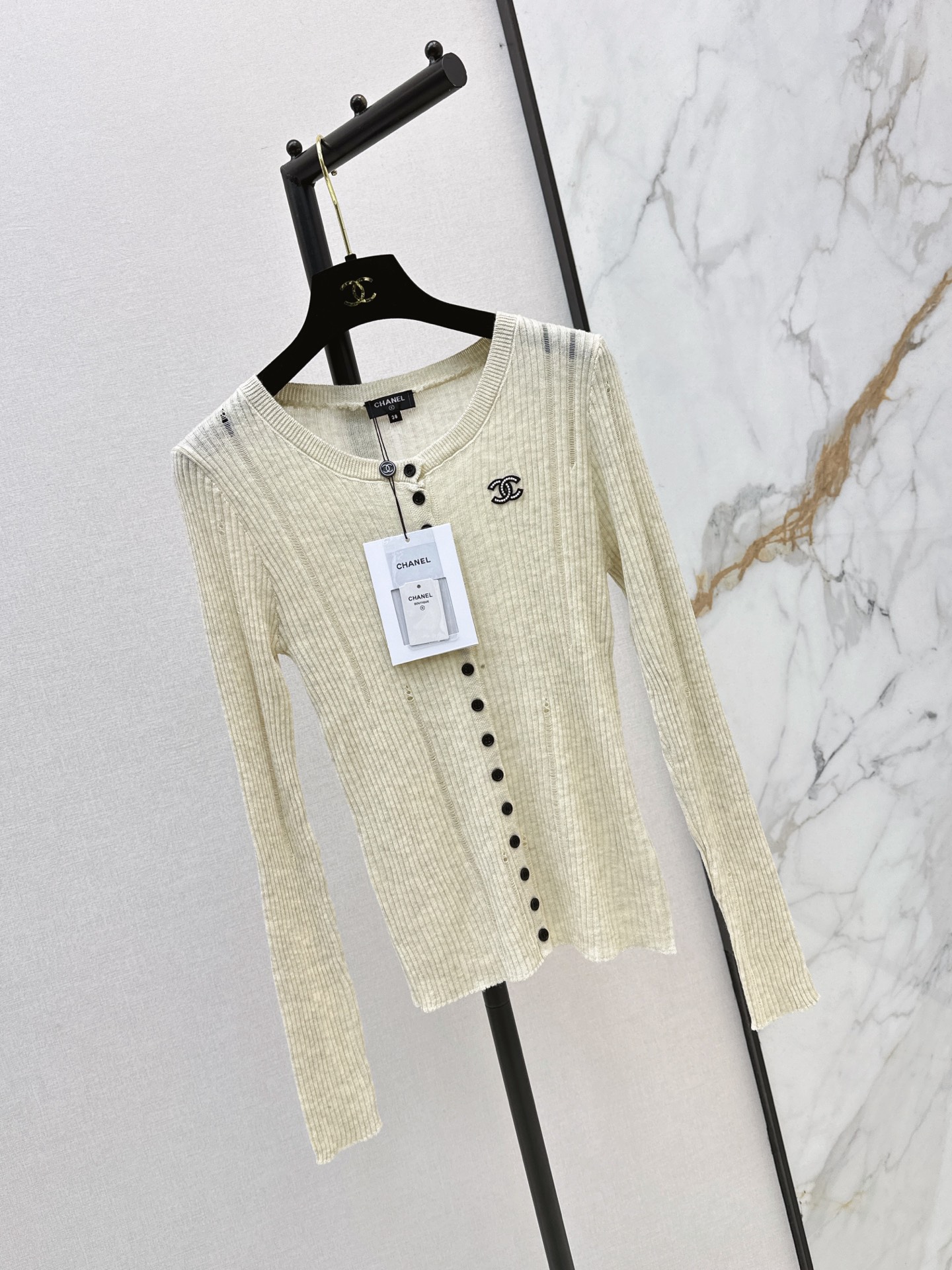 Chan 26fw stretch knit top