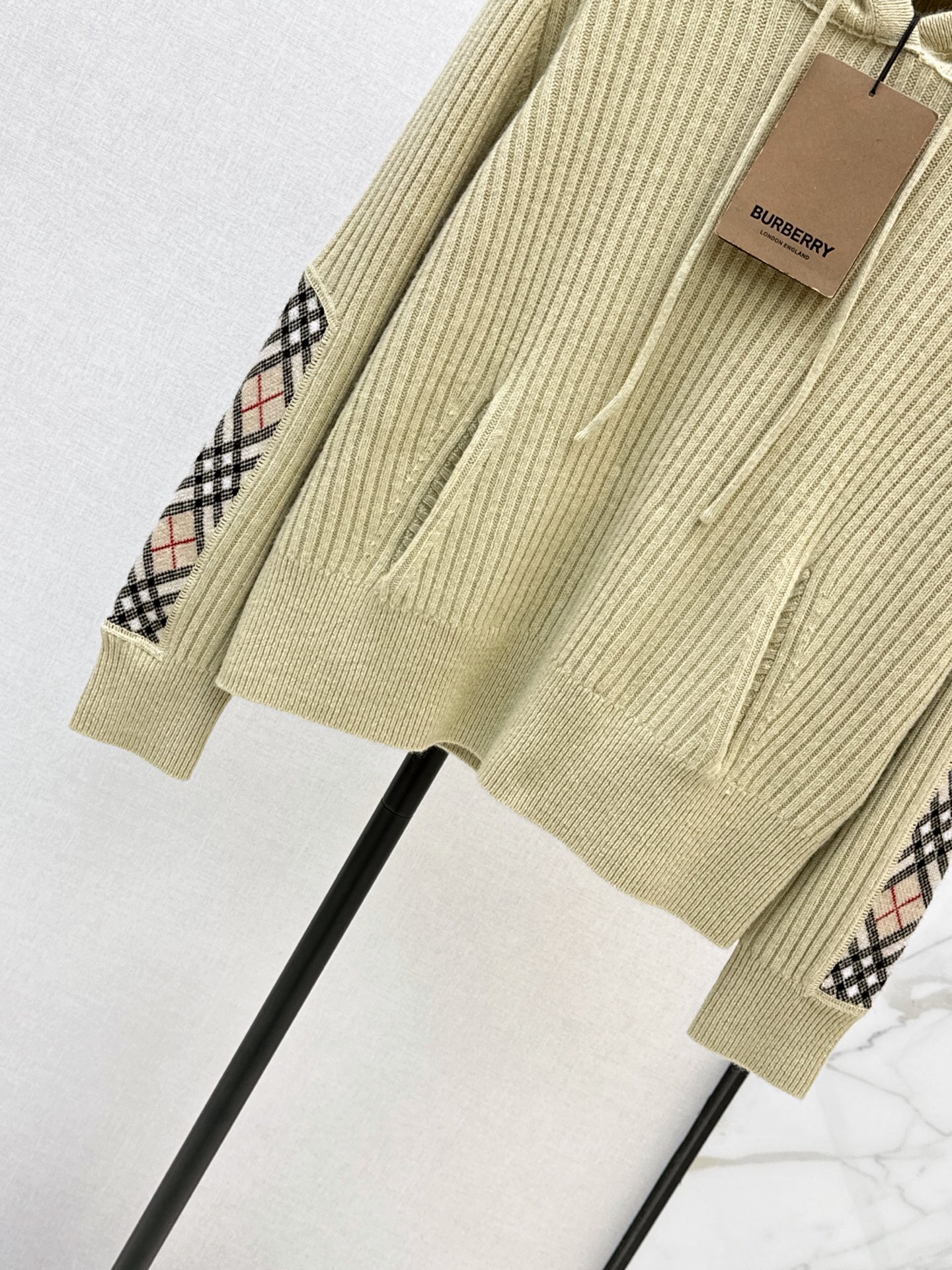 Bur 26fw hooded knit sweater