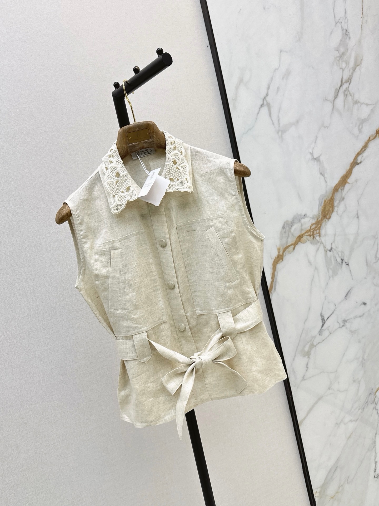 Brun 26ss embroidery waistcoat