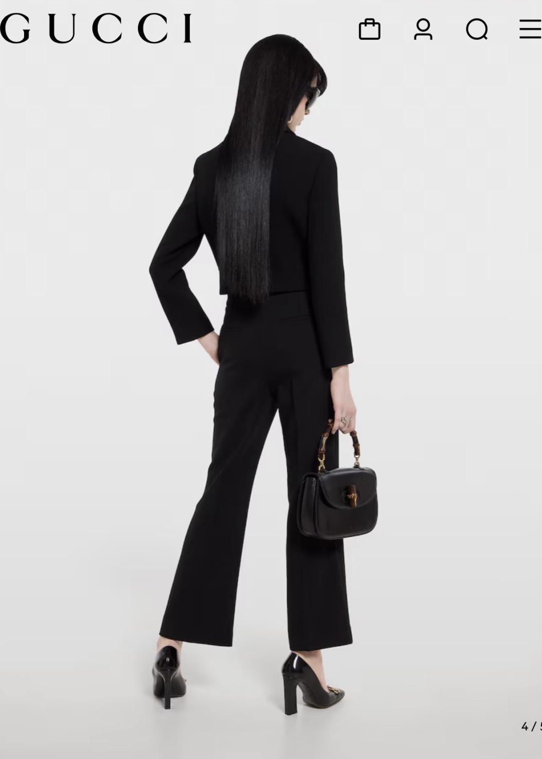 Guc 26fw straight-leg trousers