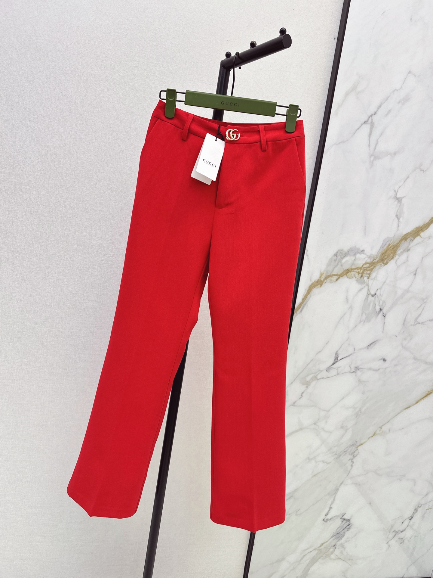 Guc 26fw straight-leg trousers