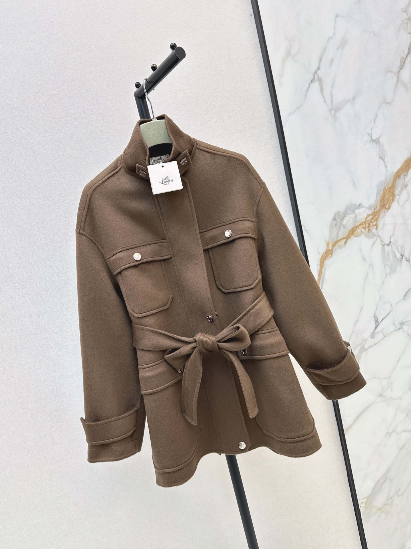 Her 26fw woolen belted jacket