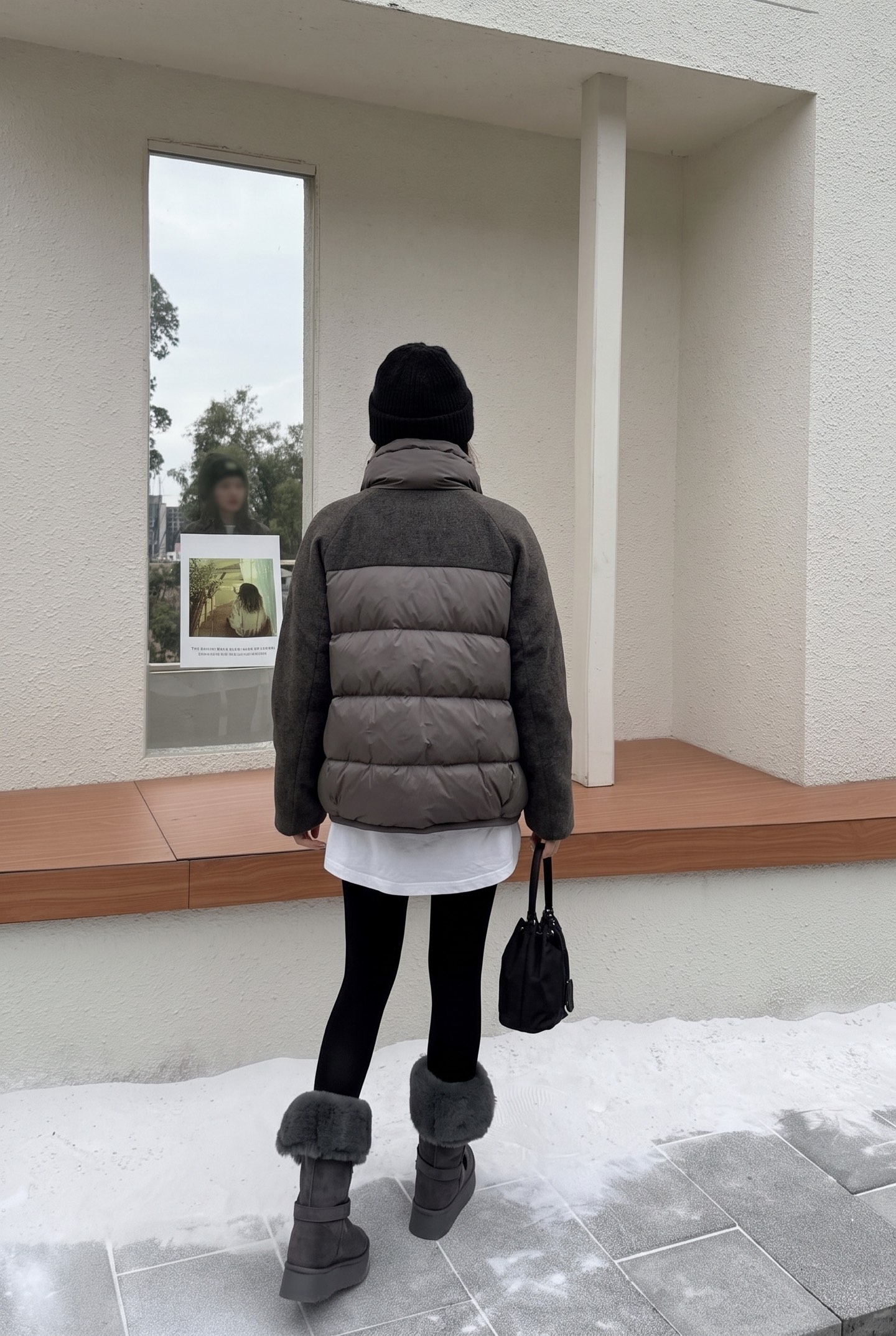Max 26fw wool contract down jacket