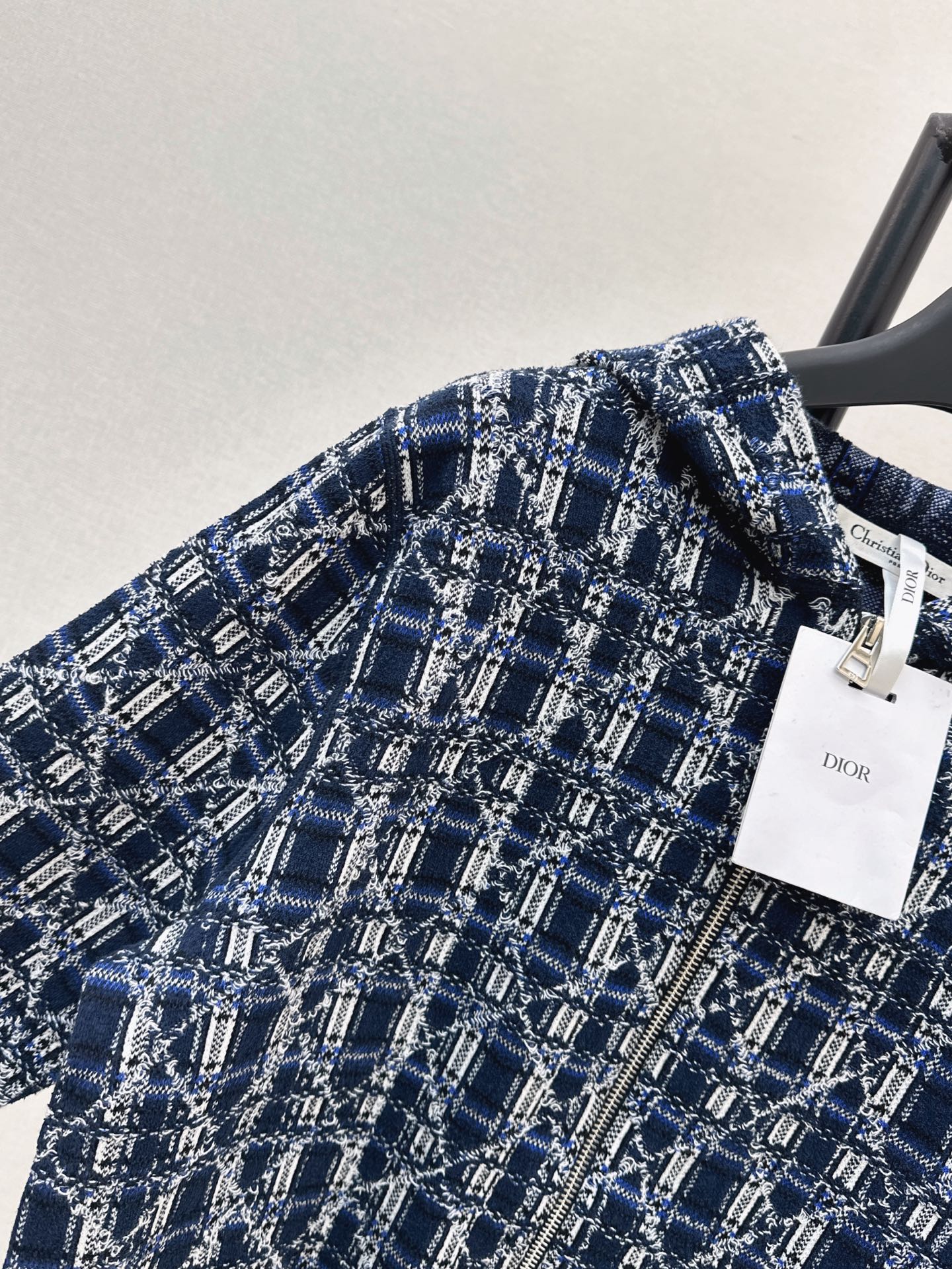 CD 26fw check jacquard knit jacket