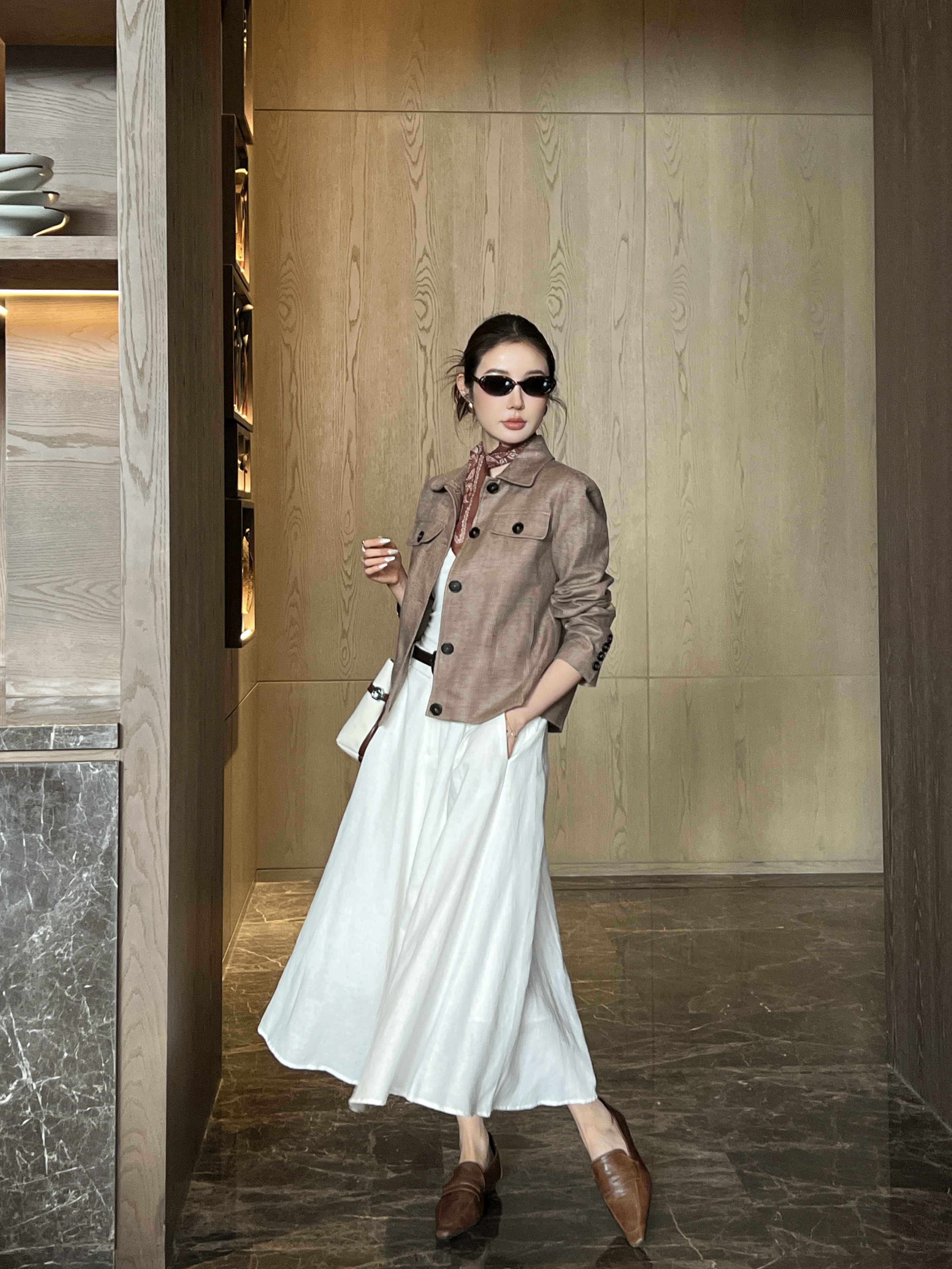 Brun 26ss pleated skirt