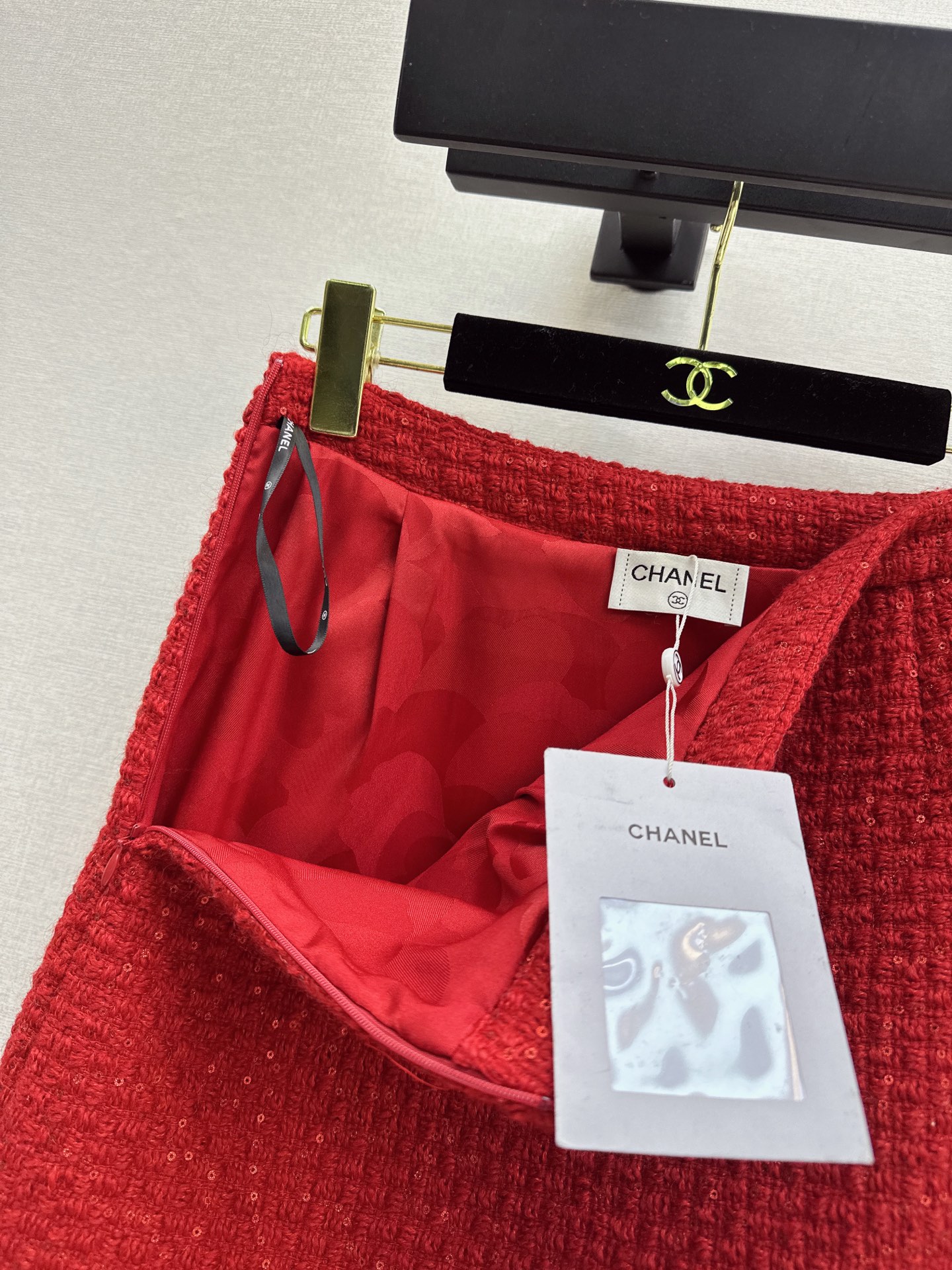Chan 26fw A-line woven skirt