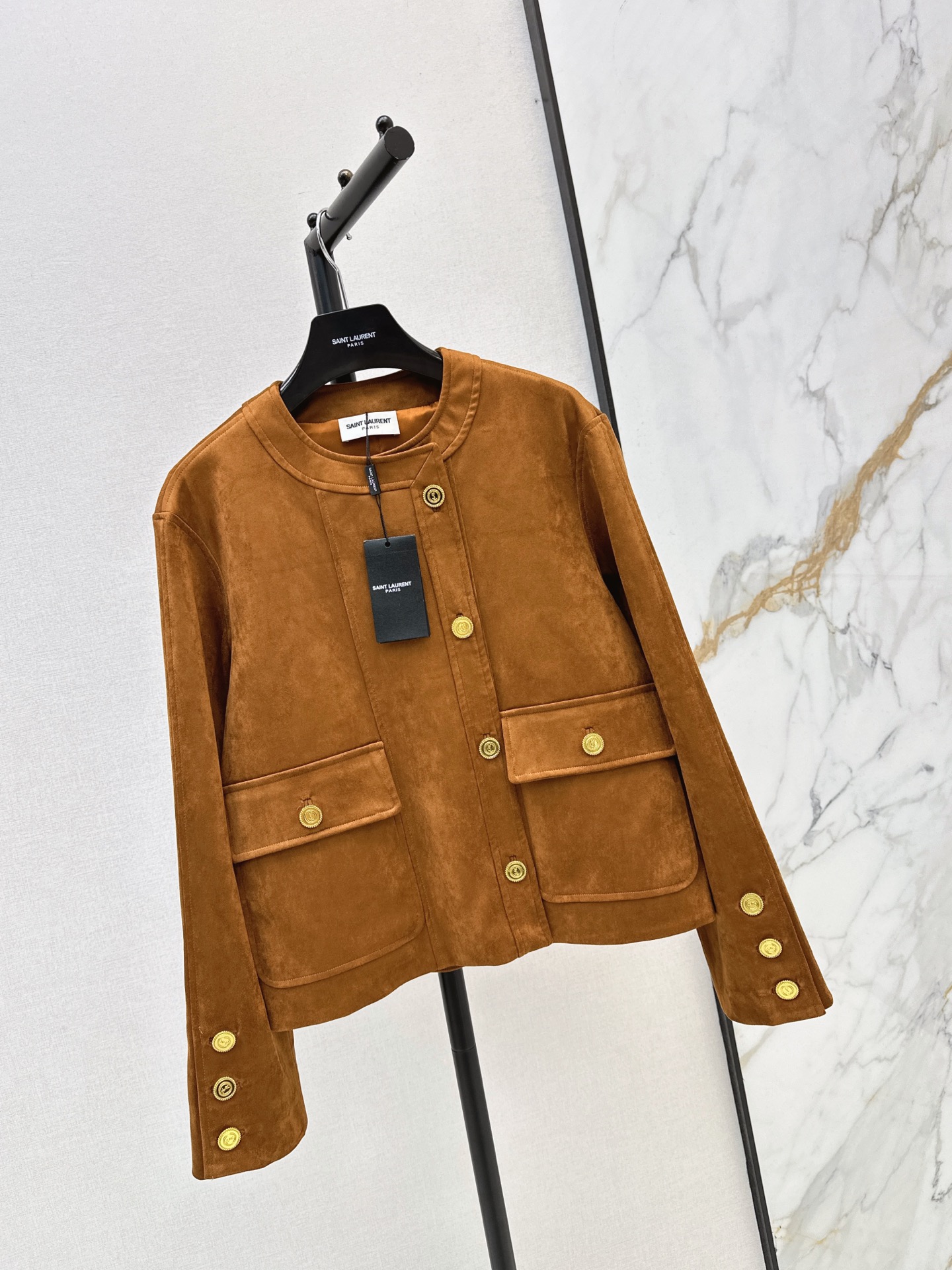 Sain 26fw suede-fleecel jacket
