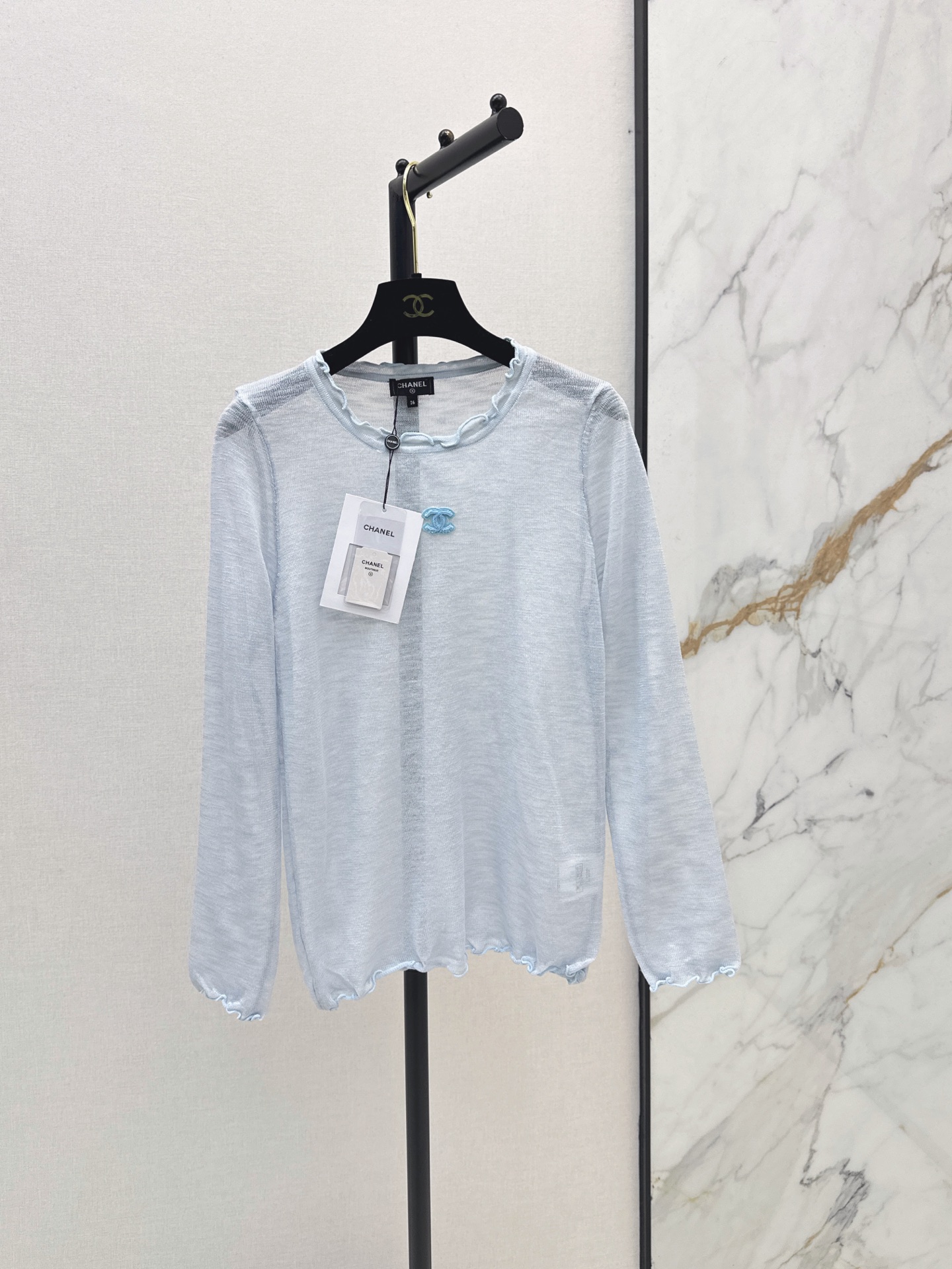 Chan 26fw 2pcs knit vest tee sets