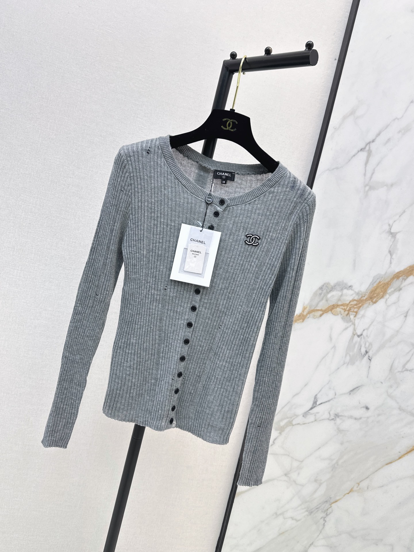 Chan 26fw stretch knit top