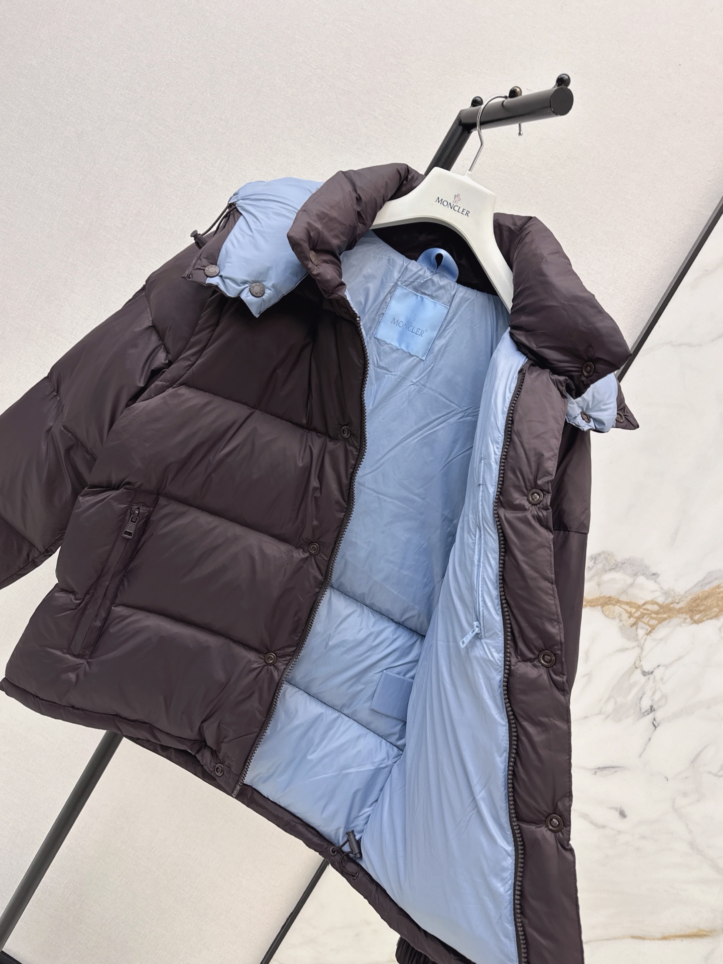 Monc 26fw detachable hooded down jacket