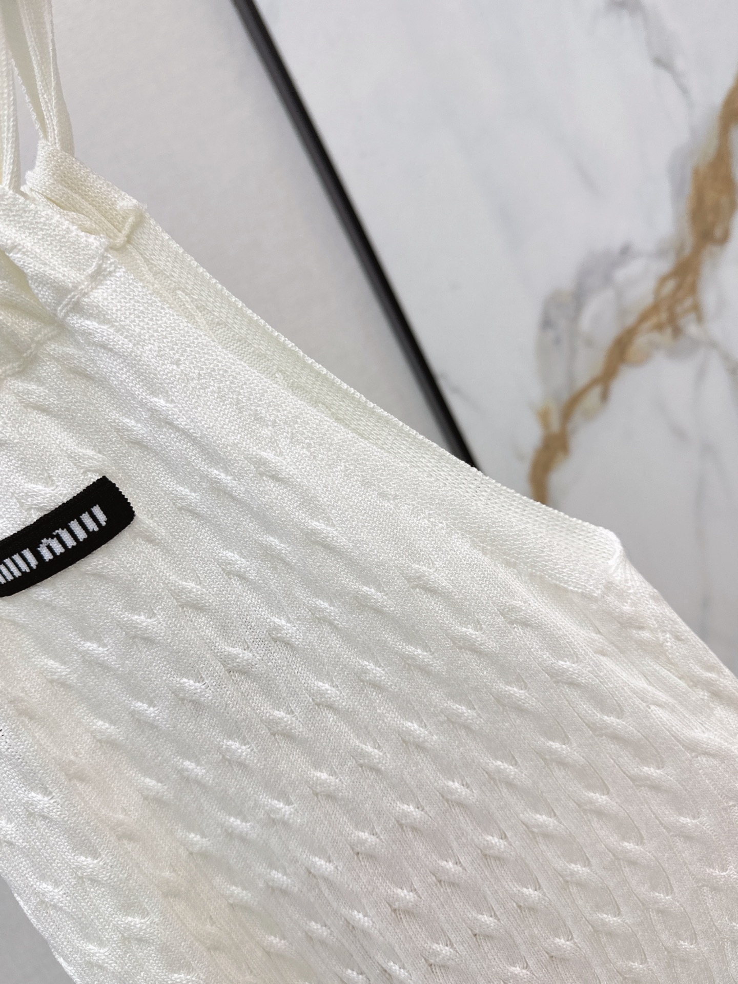 Miu 26fw slim-fit knit slip dress