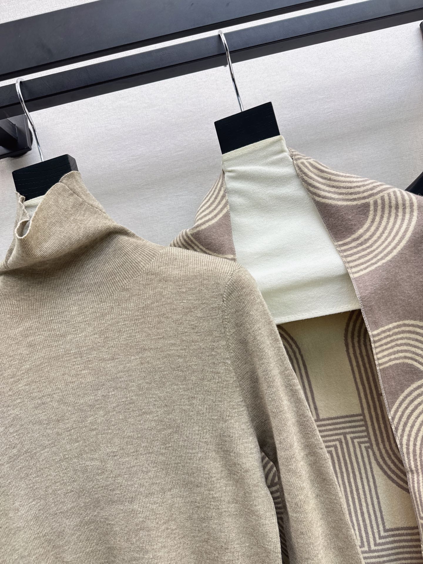 Her 26fw 3pcs knit basic tee shawls pants sets