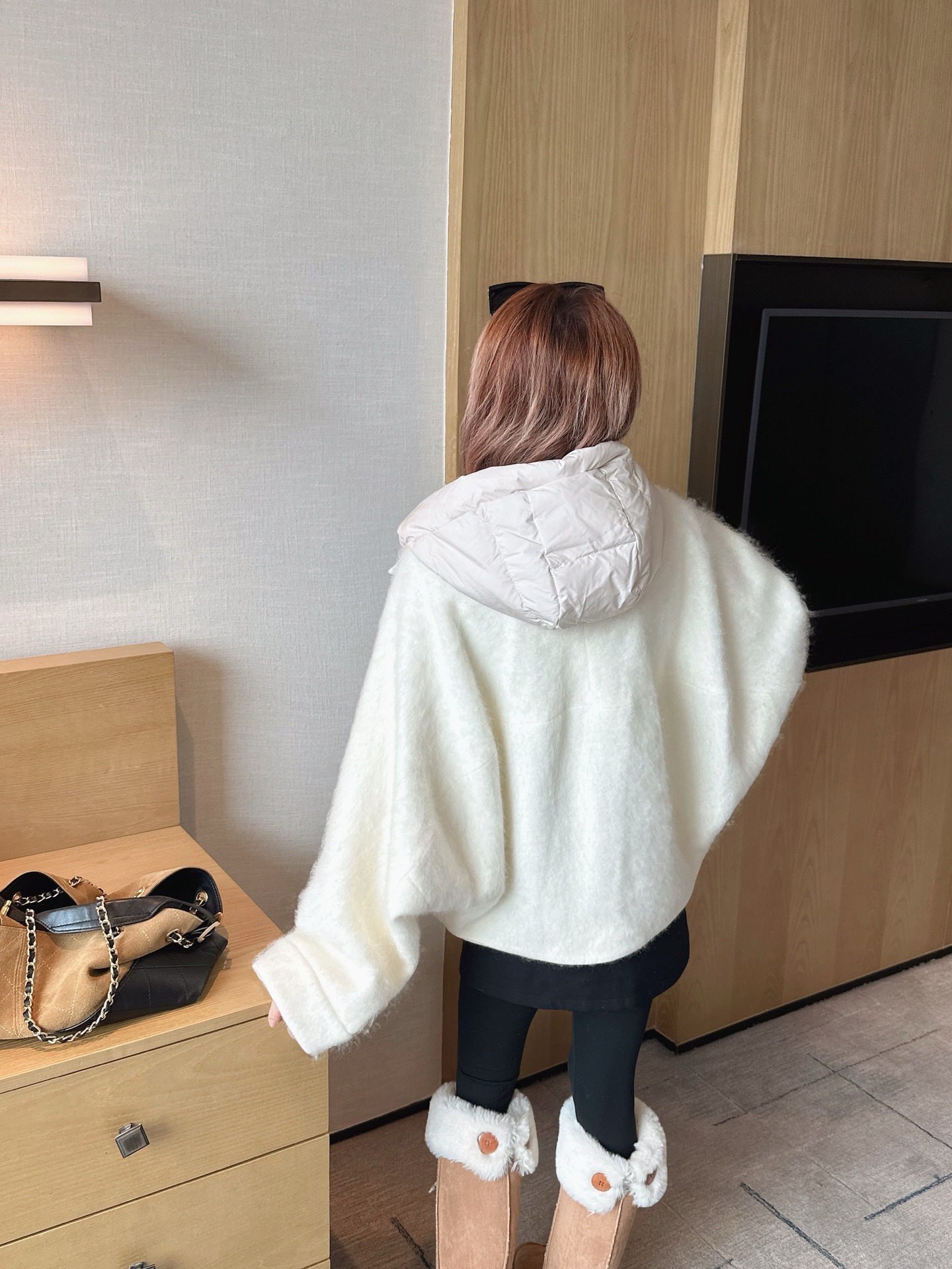 Max 26fw wool hooded jacket